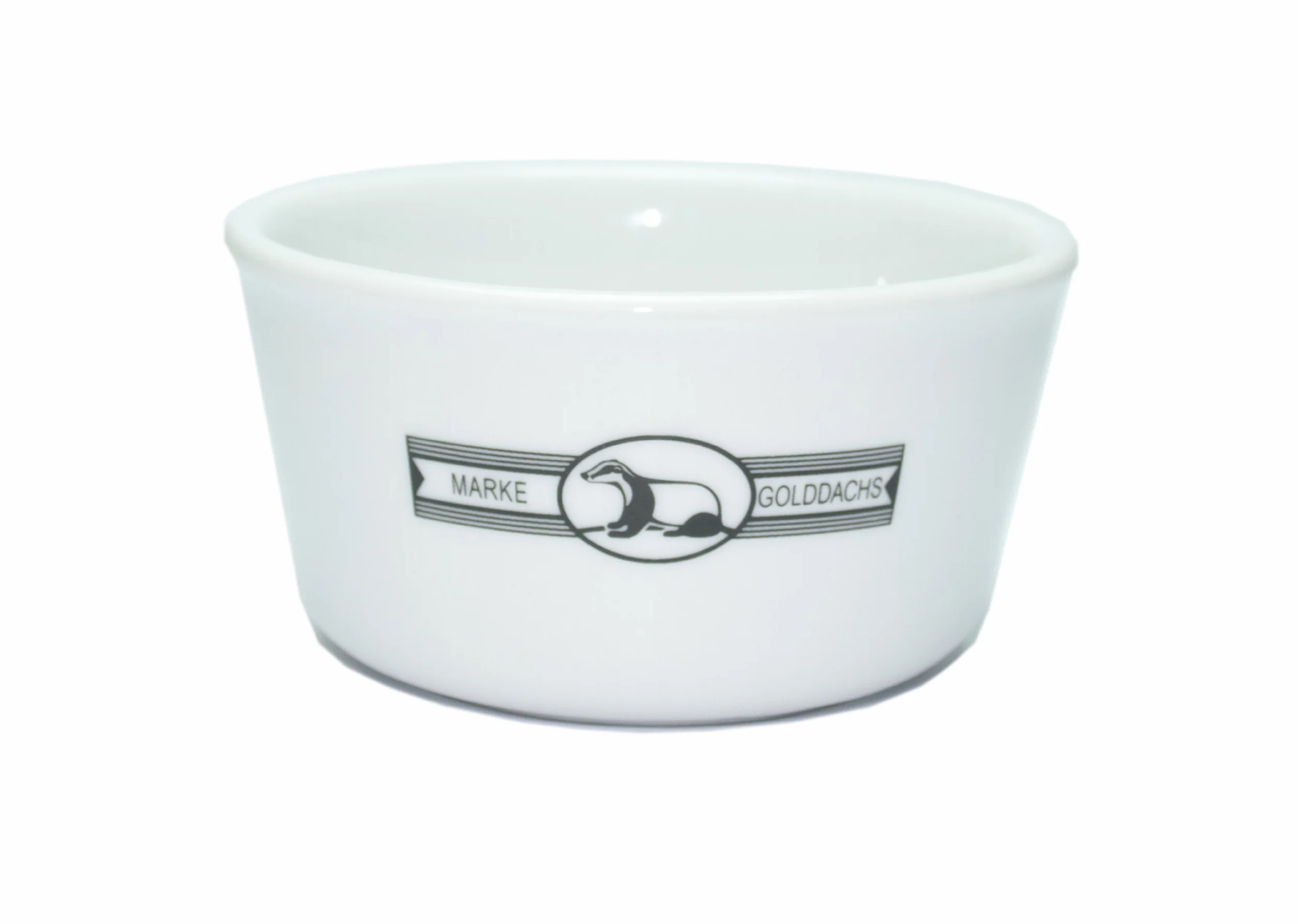 Golddachs Okrągły garnek do golenia z porcelany, biały, bez mydła