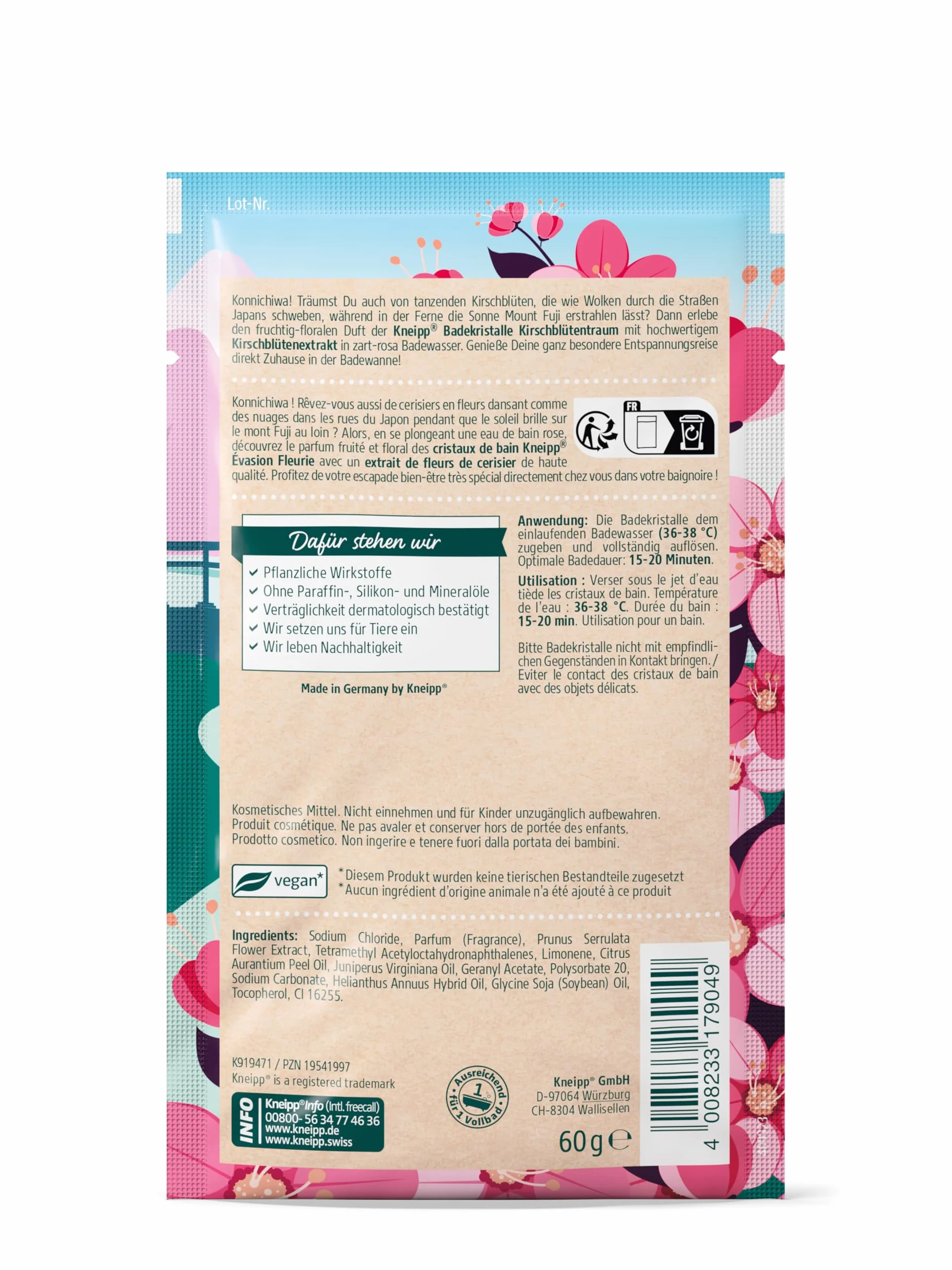 Kneipp Kryształy Kąpielowe, Wielokolorowy, 60 g