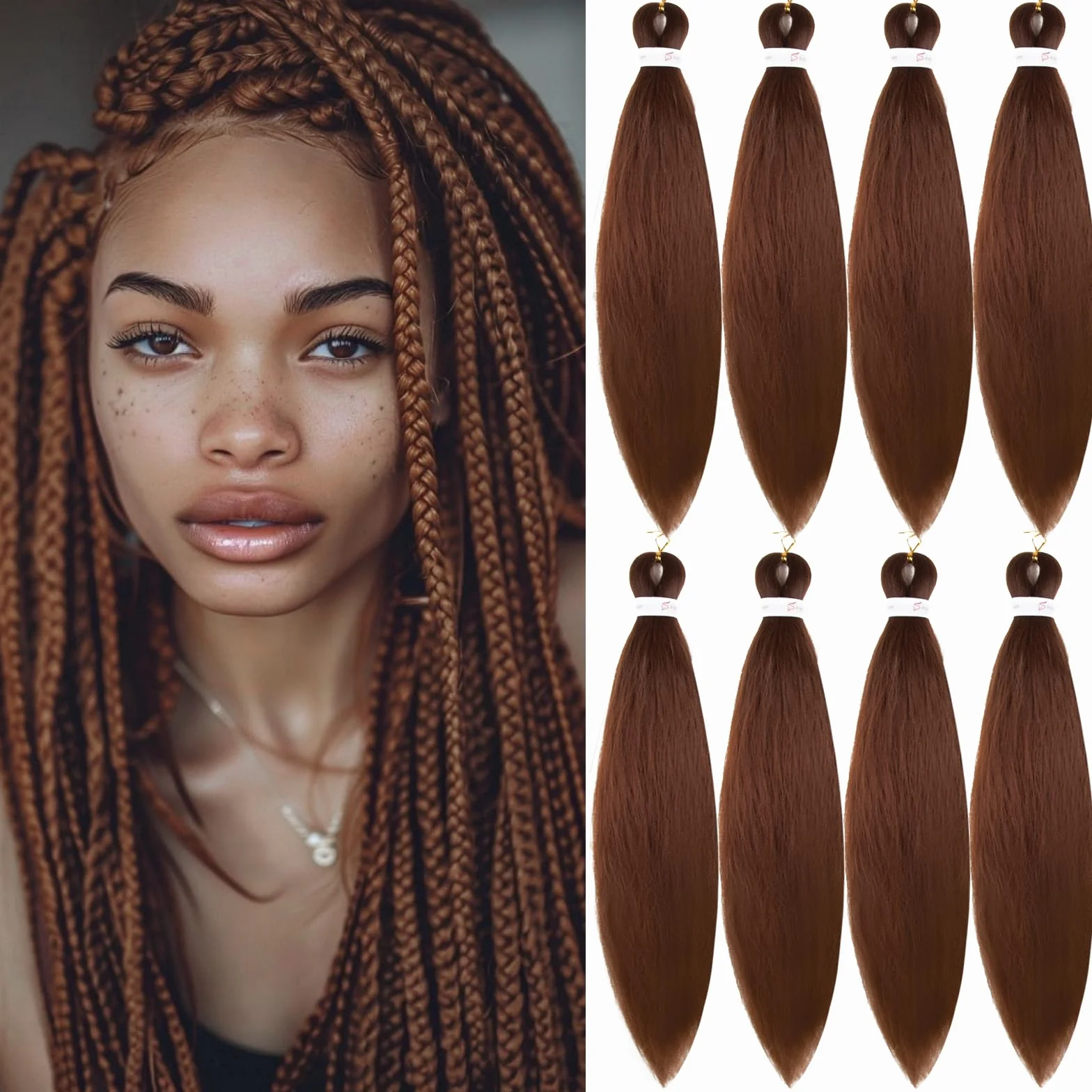 Professional Easy Crochet Braid Hair 66 cm 8 Opakowań Hot Water Setting Soft Synthetic Braiding Extension for Twist Senegalese Crochet Hair