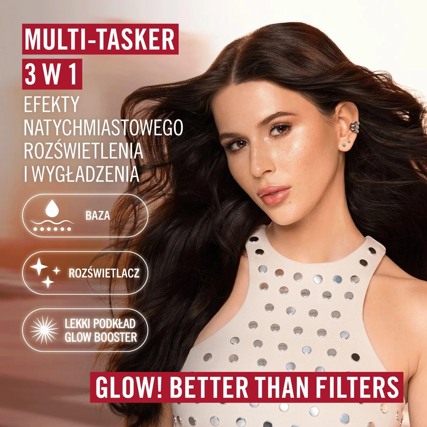 Rimmel Multi Tasker Better Than Filters primer, glowbooster, rozświetlacz 3 w 1, nr 003 Light, 30 ml