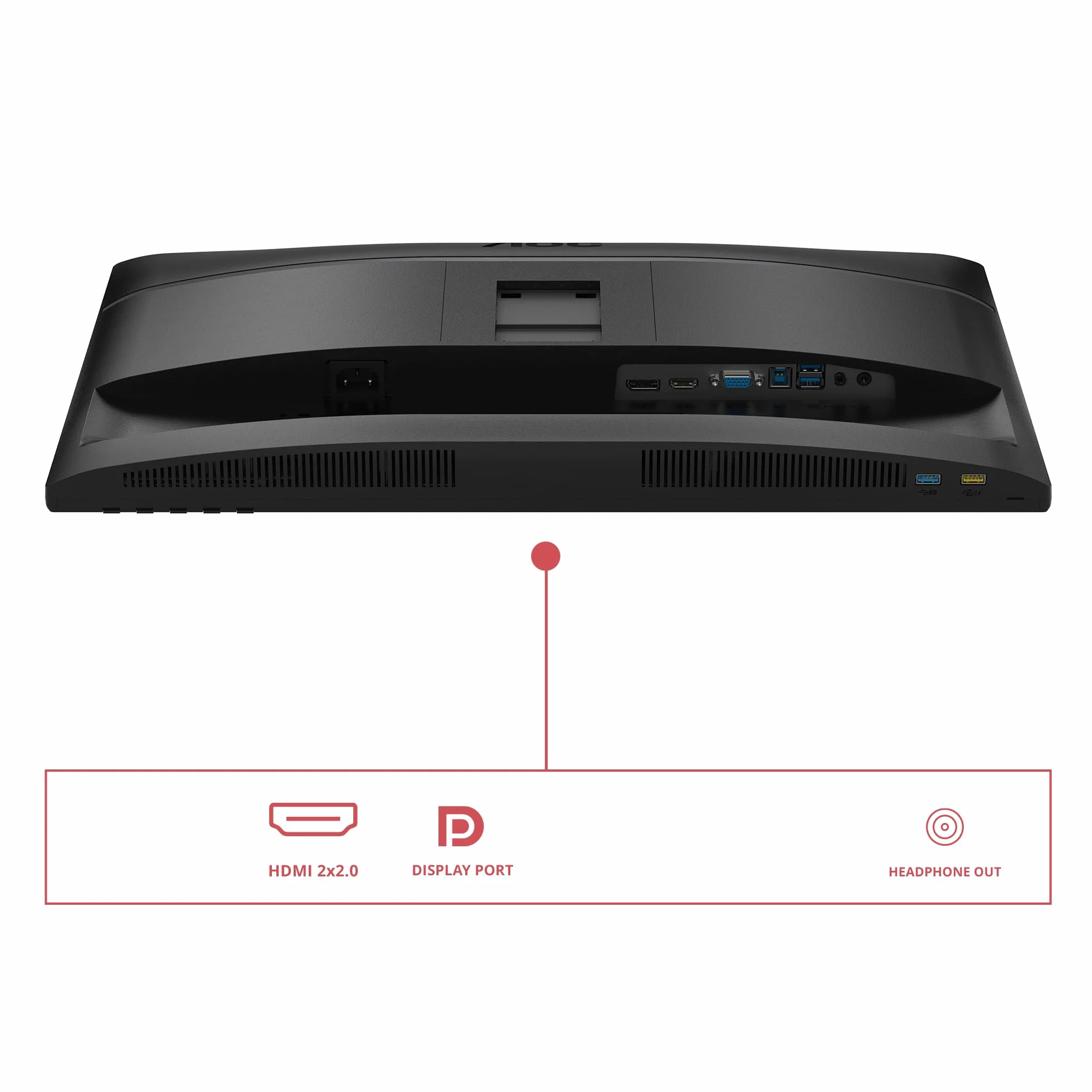 AOC U34E2M plat komputerowy 86,4 cm (34") 3440 x 1440 pikseli szeroki Quad HD Noir