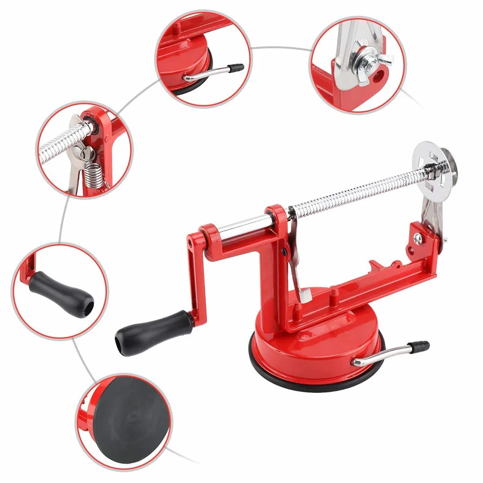 Greensen Kartoffelschneider Edelstahl Spiralschneider Tornado Schneider Kartoffel Twister mit Rutschfester Griff Apfelschneider Chipsmaschine für Obst, Kartoffeln, Tornado Chips, Gurken oder Karotten