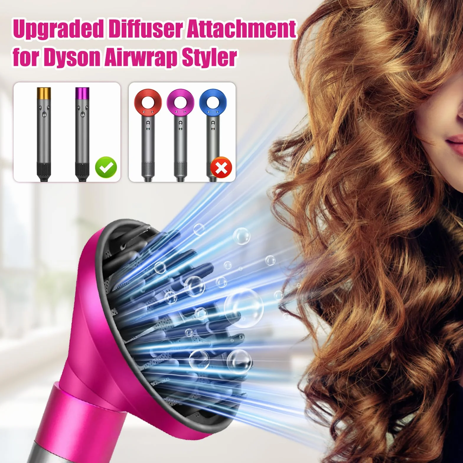 Dyfuzor do Dyson do Airwrap HS05 HS03 HS01 ulepszona nasadka dyszy lokówki przekształcająca stylizator w suszarkę do włosów