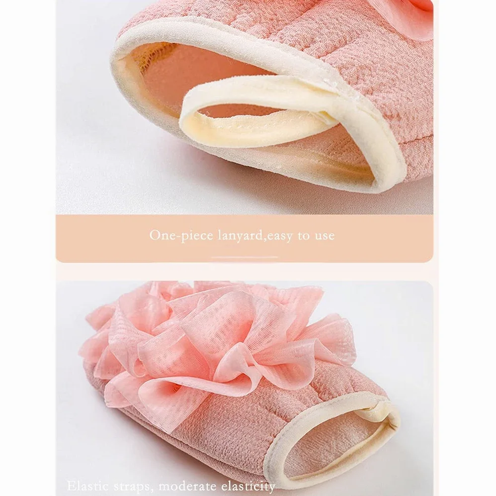 Ręcznik Złuszczający Złuszczające Gąbki Do Kąpieli Rękawiczki Złuszczające Rękawiczki Loofah Gąbka Pod Prysznic Peeling do Ciała Gąbka Pod Prysznic (2 paczki) Rękawiczki Złuszczające (Kolor