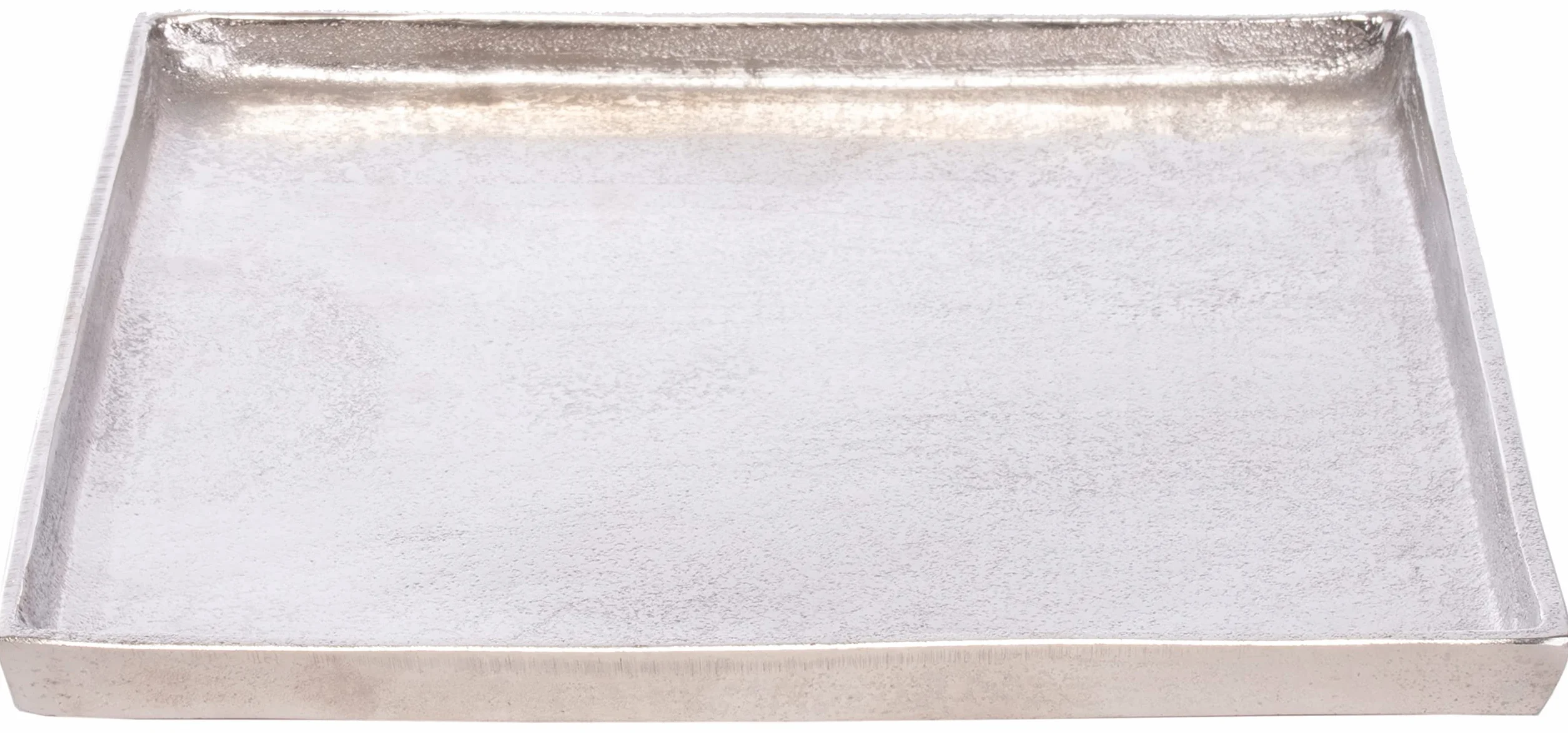 Taca dekoracyjna kwadratowa aluminium srebrna 25x25 cm