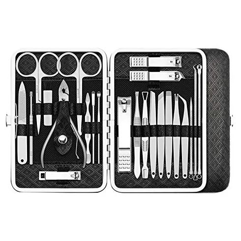 Zestaw obcinaczy do paznokci 23 sztuki/zestaw Zestaw do manicure i pedicure Zestaw obcinaczy do paznokci Przycinanie brwi Usuwanie trądziku Igła Narzędzie do Manicure Narzędzia do pedicure dla stóp (
