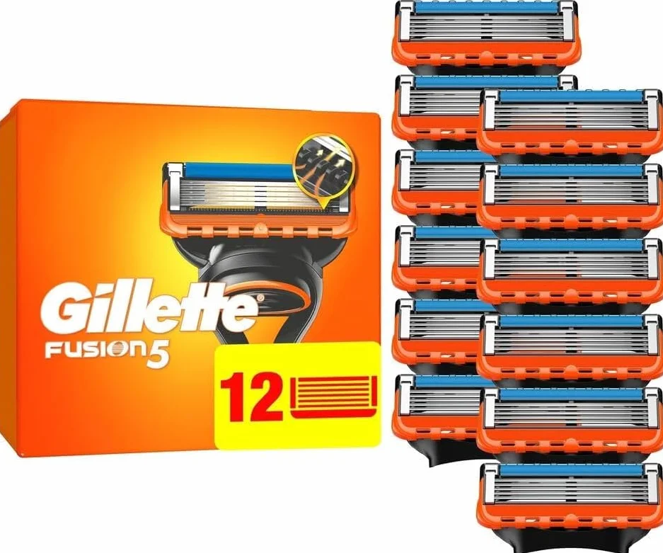 Gillette Fusion5 ostrza do golenia dla mężczyzn, Gillette 12 zapasowych ostrzy