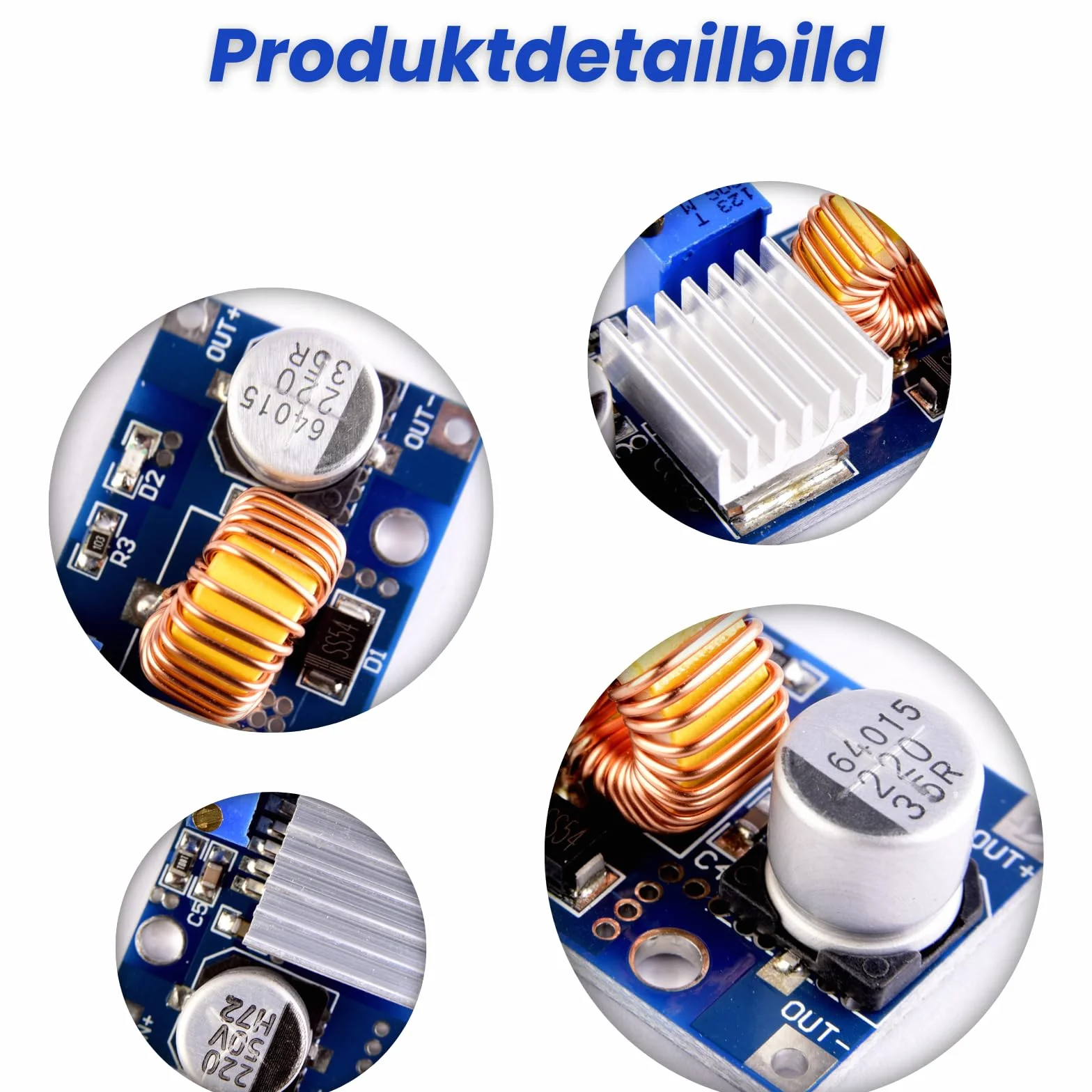 DC-DC Buck Converter 4-38 V do 1,25-36 V 5 A regulowany 24 V 12 V 9 V 5 V Step Down przetwornik napięcia kompatybilny z Arduino LED Electric Power DIY (3 sztuki)
