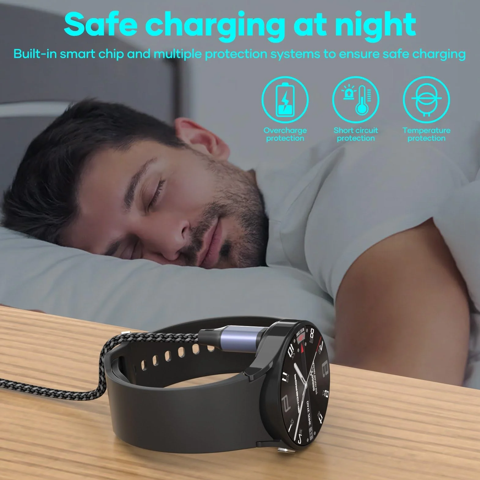 Kabel do ładowania USB-C do zegarków Garmin, kabel do ładowania 2M USB-C do Garmin Fenix ​​8/8 Solar/7S/7X/E/6, Forerunner 945/955/965/265/55, Tactix, Vivoactive 4S/5, Venu 2S/3S/SQ, Epix Pro 2