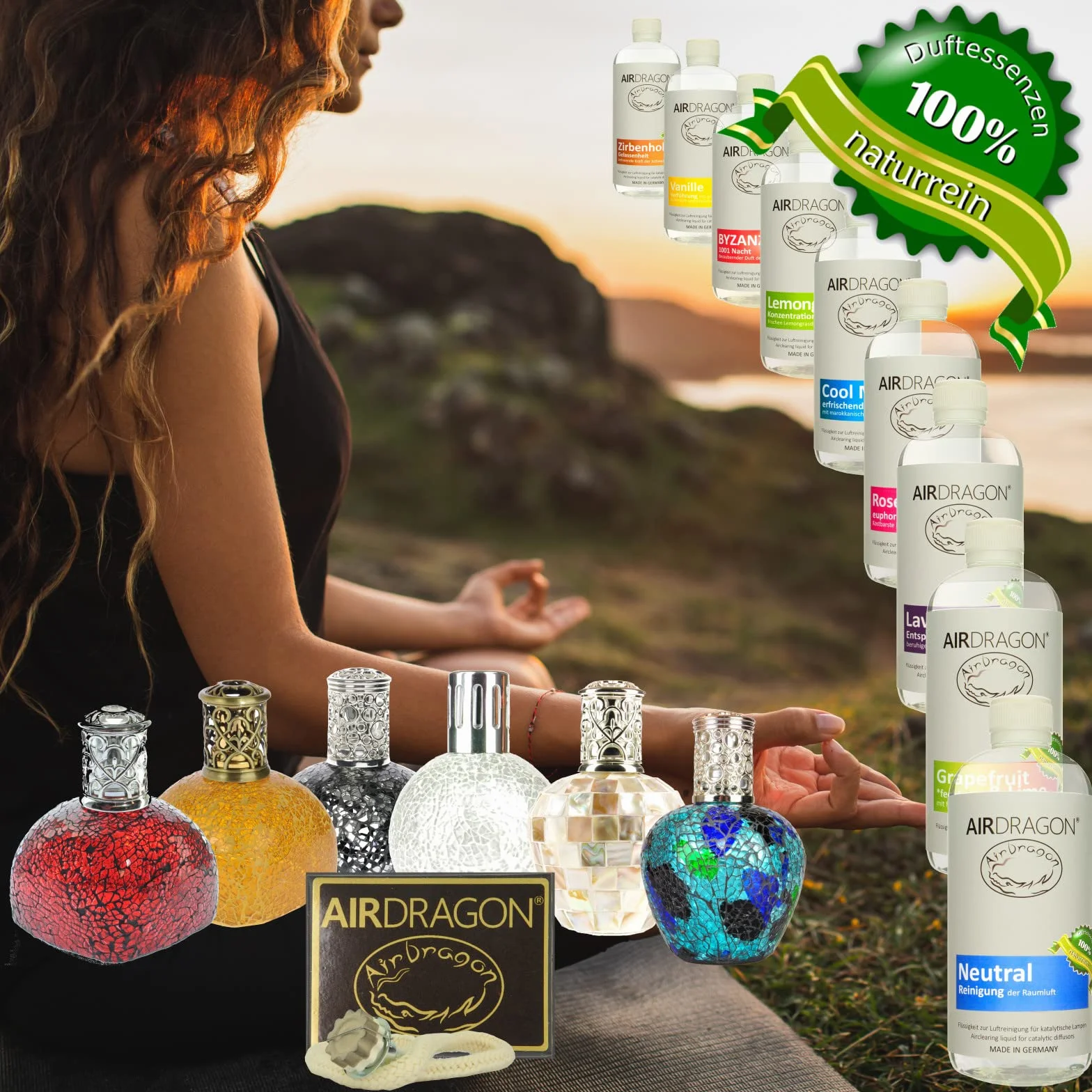 AIRDRAGON® Exorient • Do każdej lampy katalitycznej • bez sztucznych substancji zapachowych • 200 ml naturalny zapach do pomieszczeń