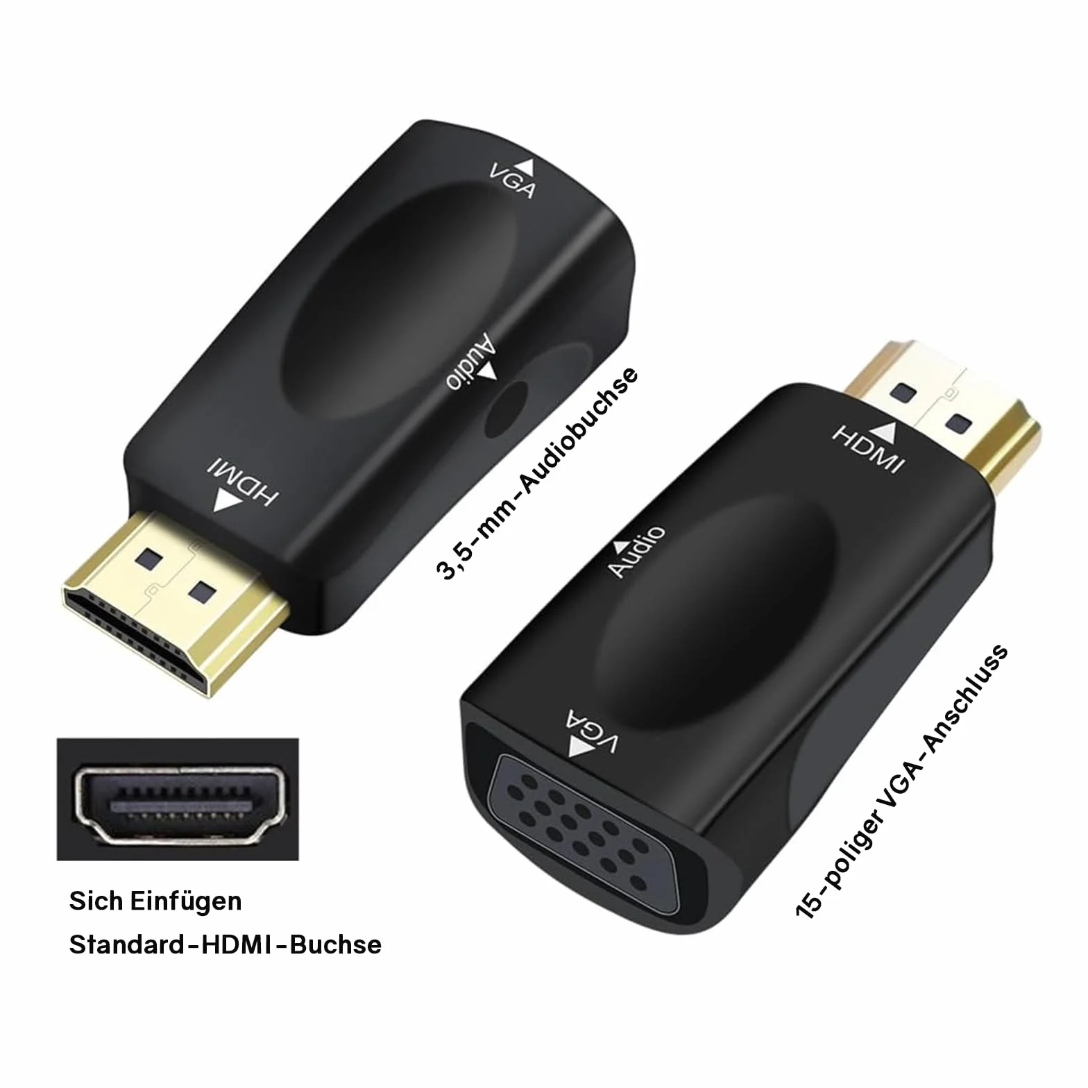 VIEVRE Adapter HDMI na VGA do laptopa, monitora i HDTV