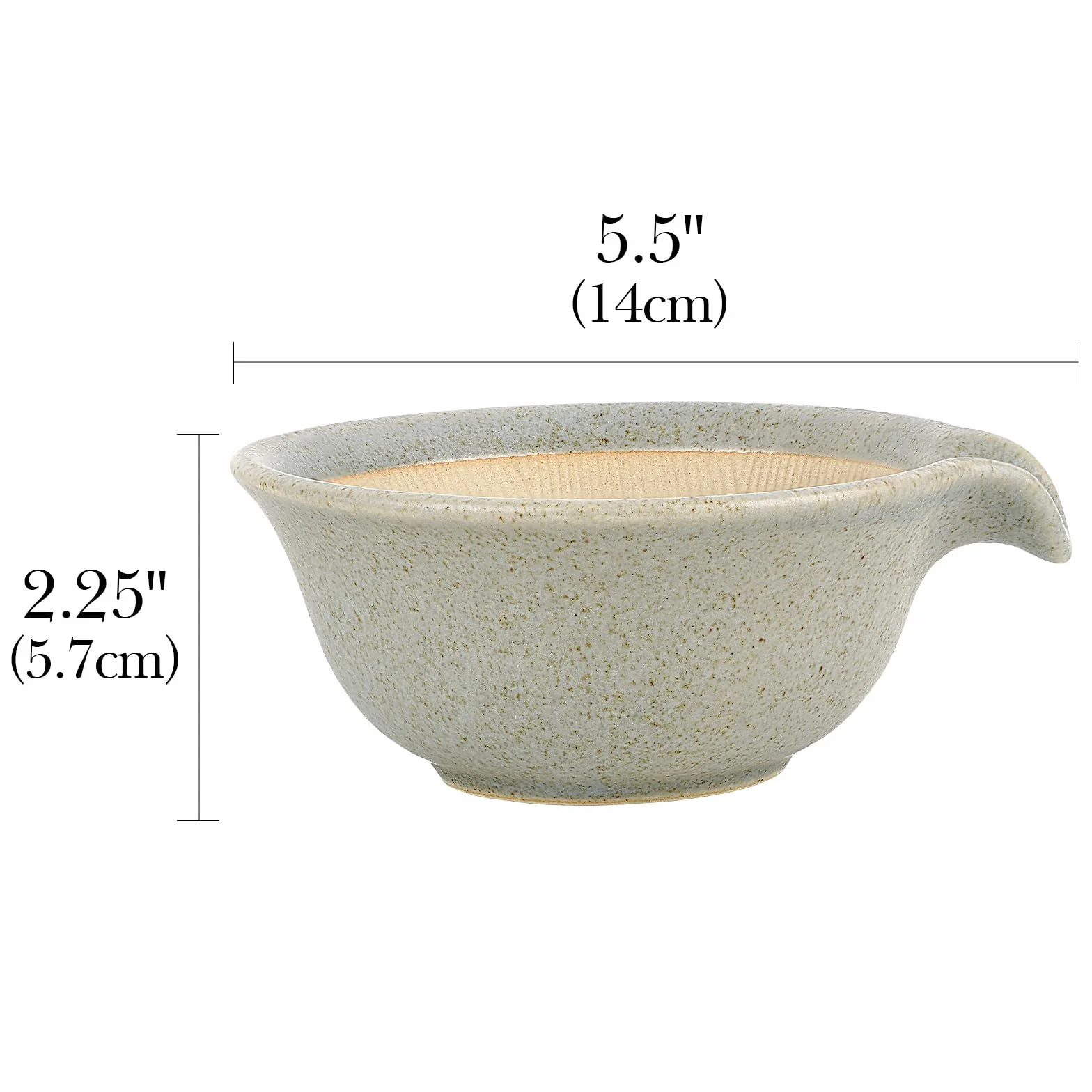 Linkidea Ceramiczna miska do golenia i pielęgnacji brody dla mężczyzn, szeroki kubek do spieniania na mokre maszynki do golenia, tradycyjny kubek na krem do golenia (szary)