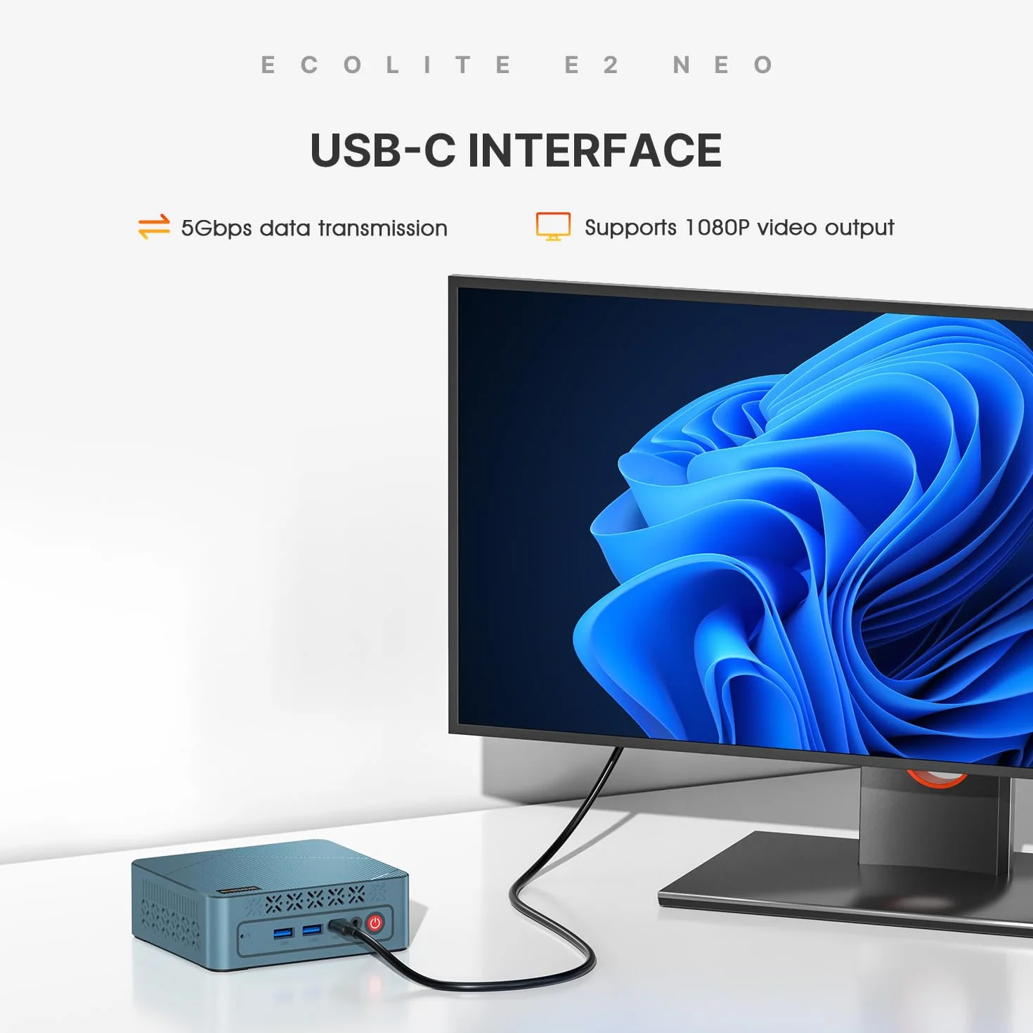 BOSGAME E2 Neo Windows 11 Pro Business Mini PC AMD Ryzen 5 3500U, 4C 8T, do 3,7 GHz, 16 GB DDR4 RAM, 512 GB SSD, Triple Display 4K 60Hz, HDMI, Type-C, USB 3.2, LAN, Wi-Fi 5, Bluetooth 5.0