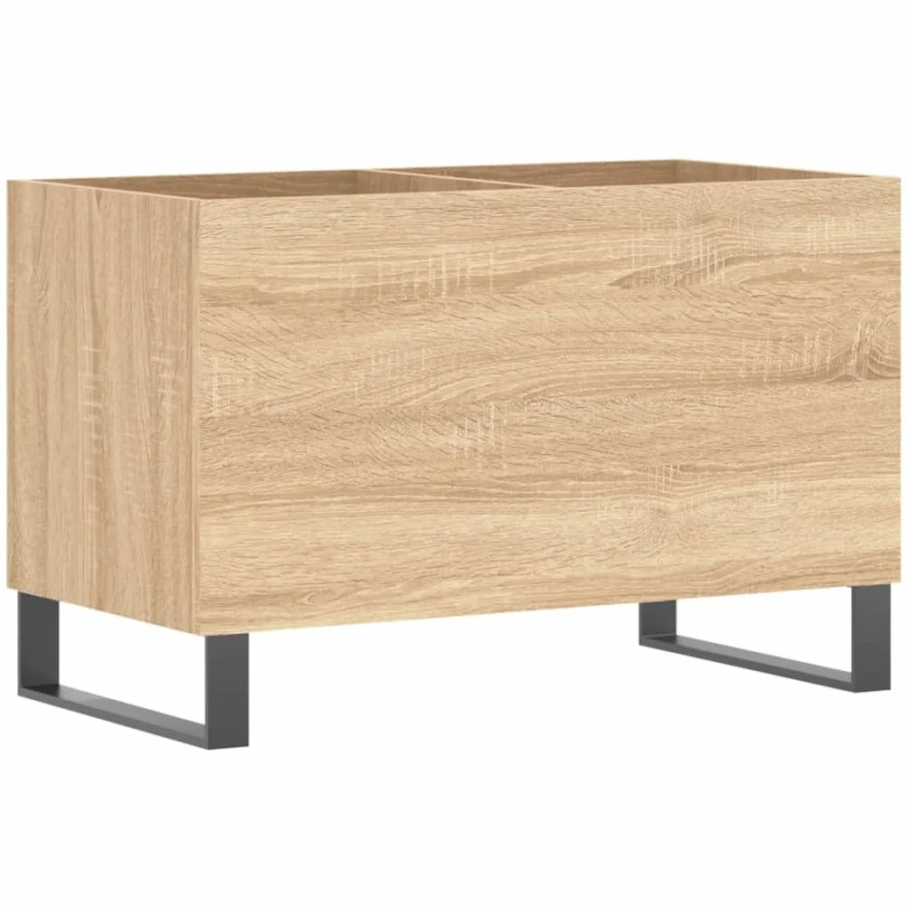 Szafka dyskowa Sklejka Dąb Sonoma 74,5x38x48 cm Regał CD Gramofon Szafka winylowa