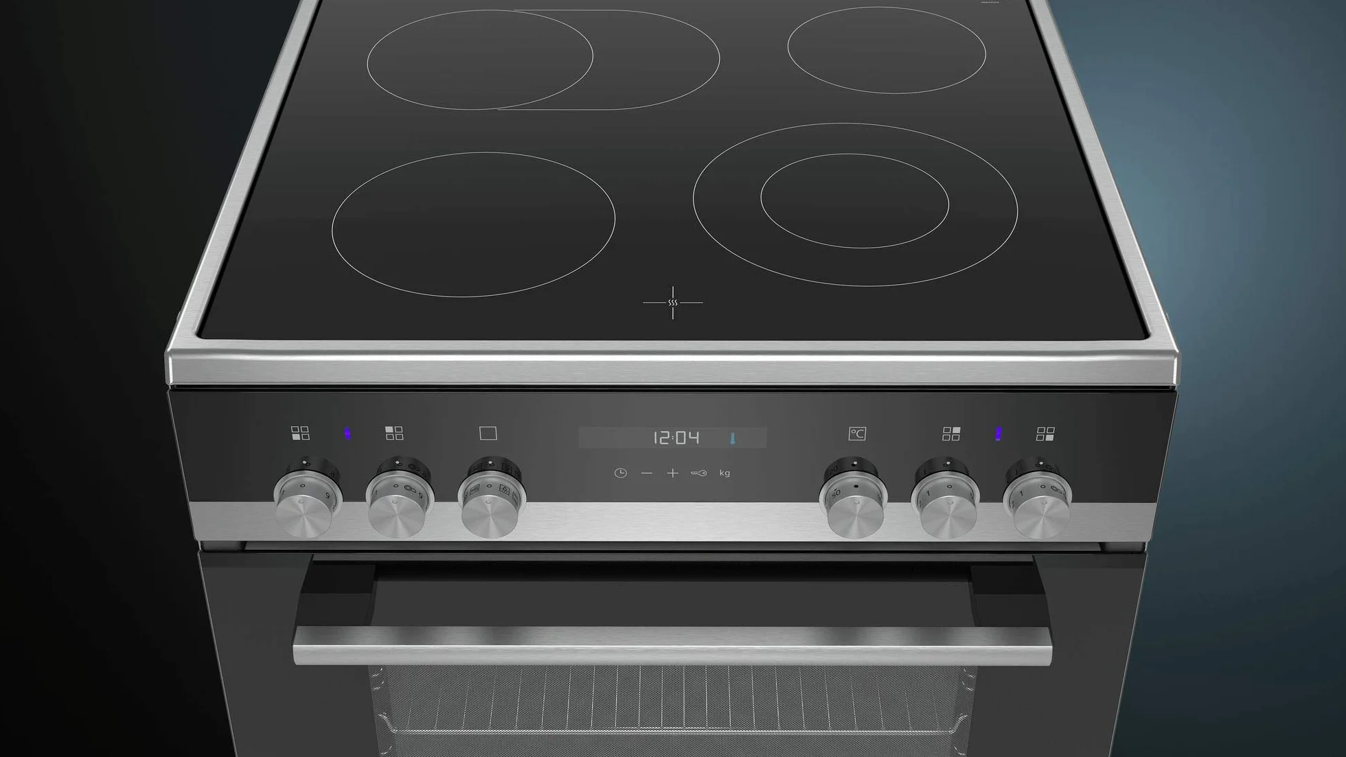 Siemens HK9S5A240 iQ500 wolnostojąca kuchenka elektryczna 60 cm stal nierdzewna ecoClean cookControl10