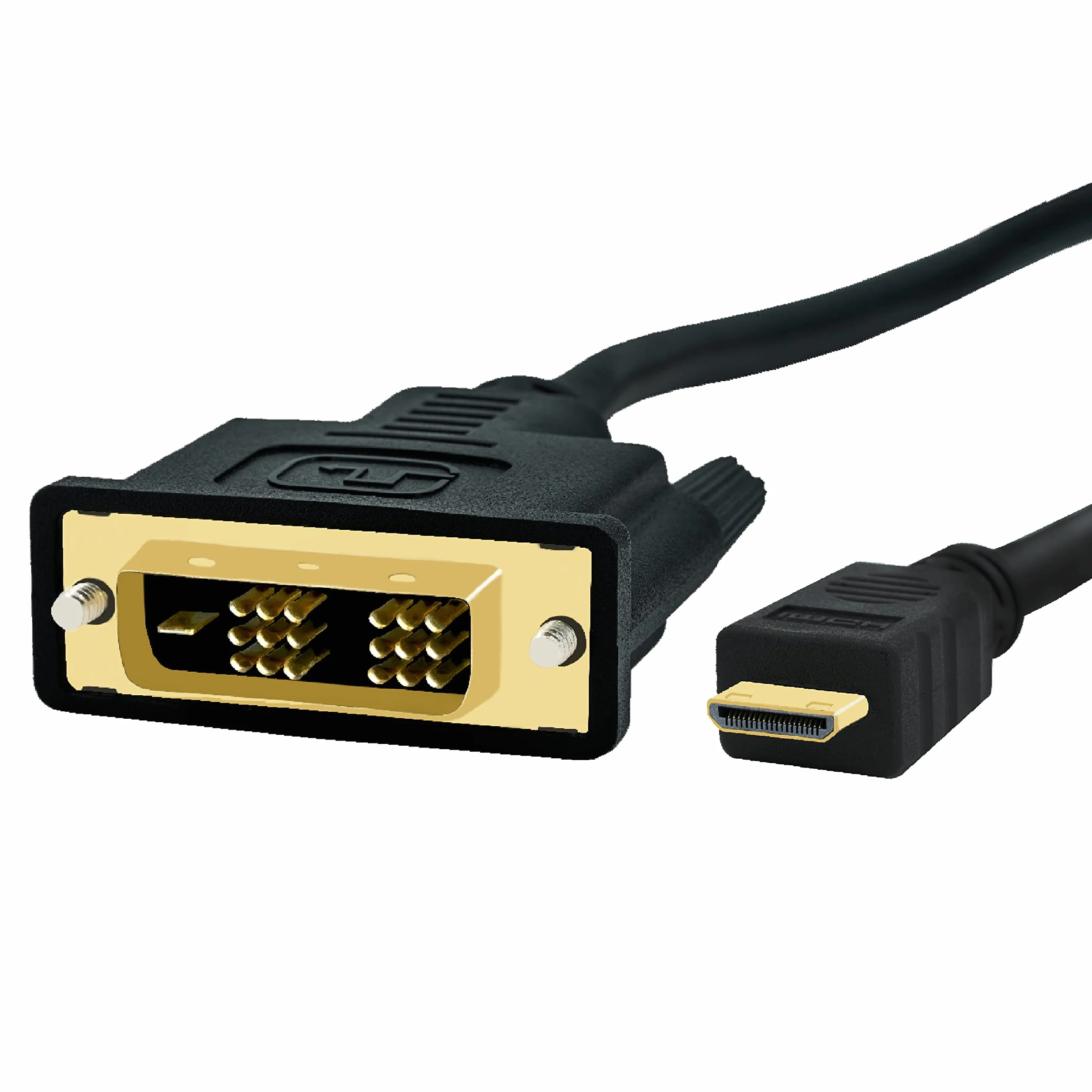 BIGtec Kabel Mini HDMI/DVI pozłacany 1,5 m Mini HDMI C złącze do złącza 18+1 DVI pozłacany i kabel pinowy 2 x ekranowanie