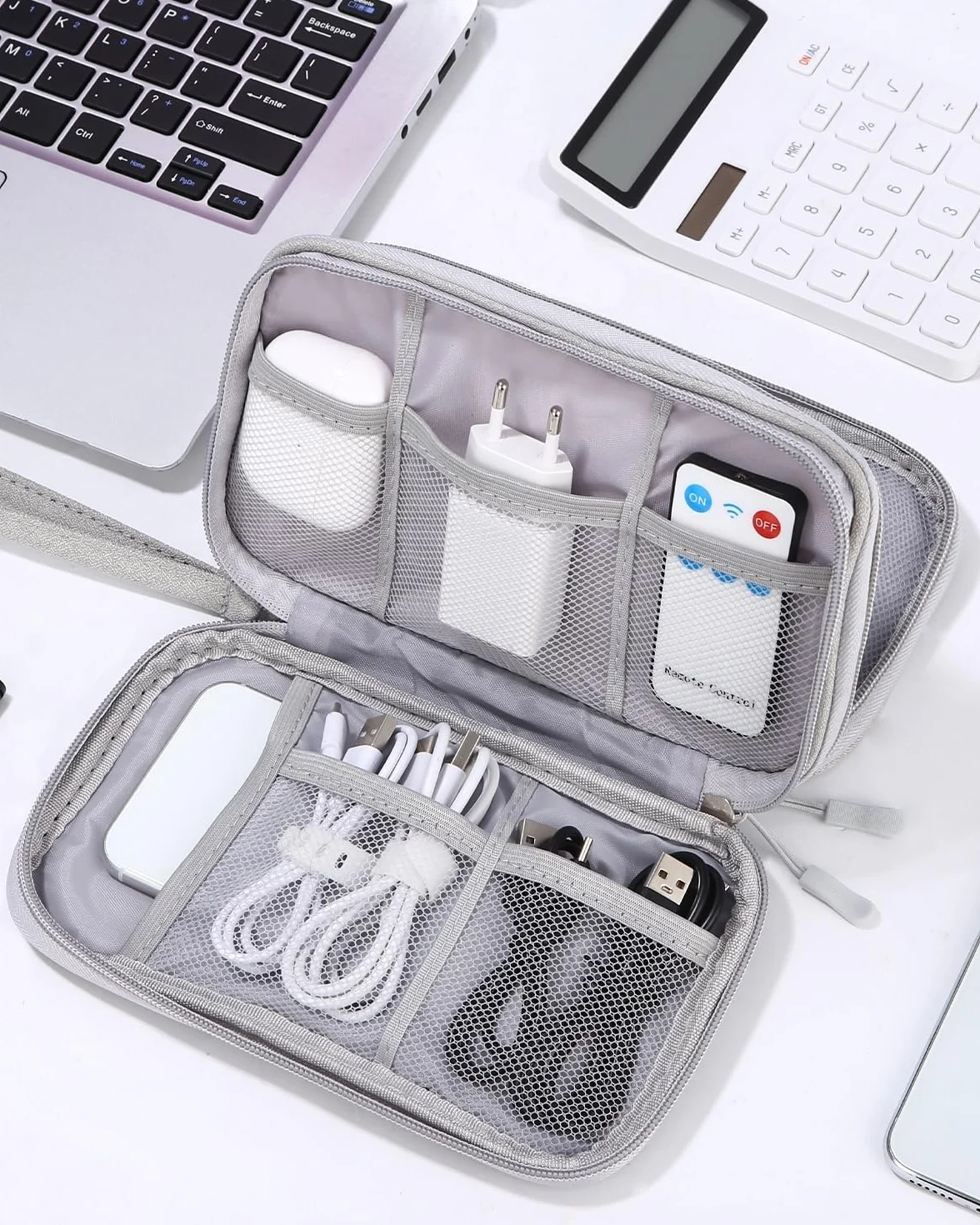 Torba na kable,organizer do torby na elektronikę, organizer do torby na kable podróżny na zasilacz, kabel, ładowarka, power bank,organizer podróżny na kabel do ładowania telefonu komórkowego