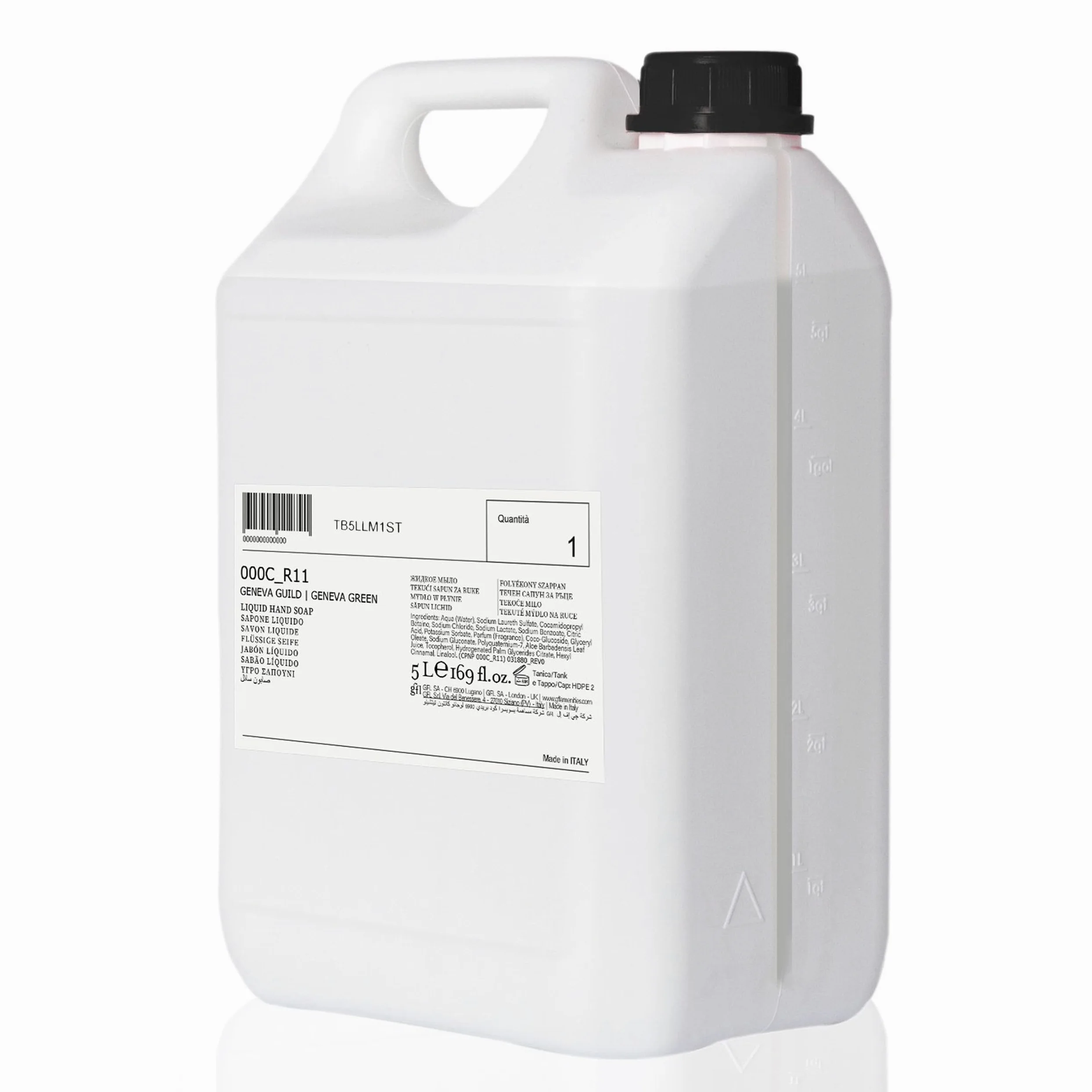 Geneva Guild Liquid Soap - Nawilżające mydło w płynie z aloesem (5 l)