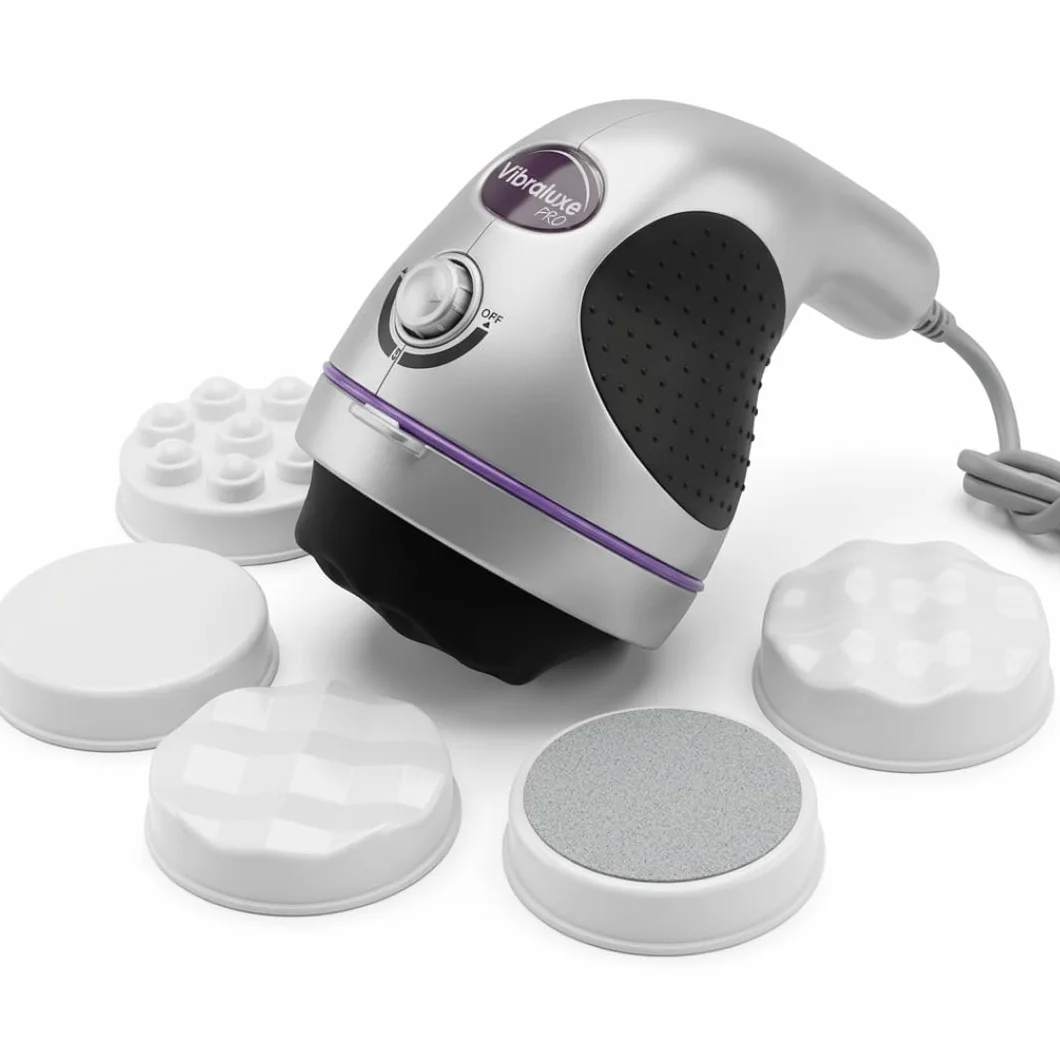 Best Direct Vibraluxe Pro Original, jak widać w TV masażer wyszczuplający, okrągła rzeźba, antycellulitowy 5 w 1 - elektryczny masażer wibracyjny, toczący się palper