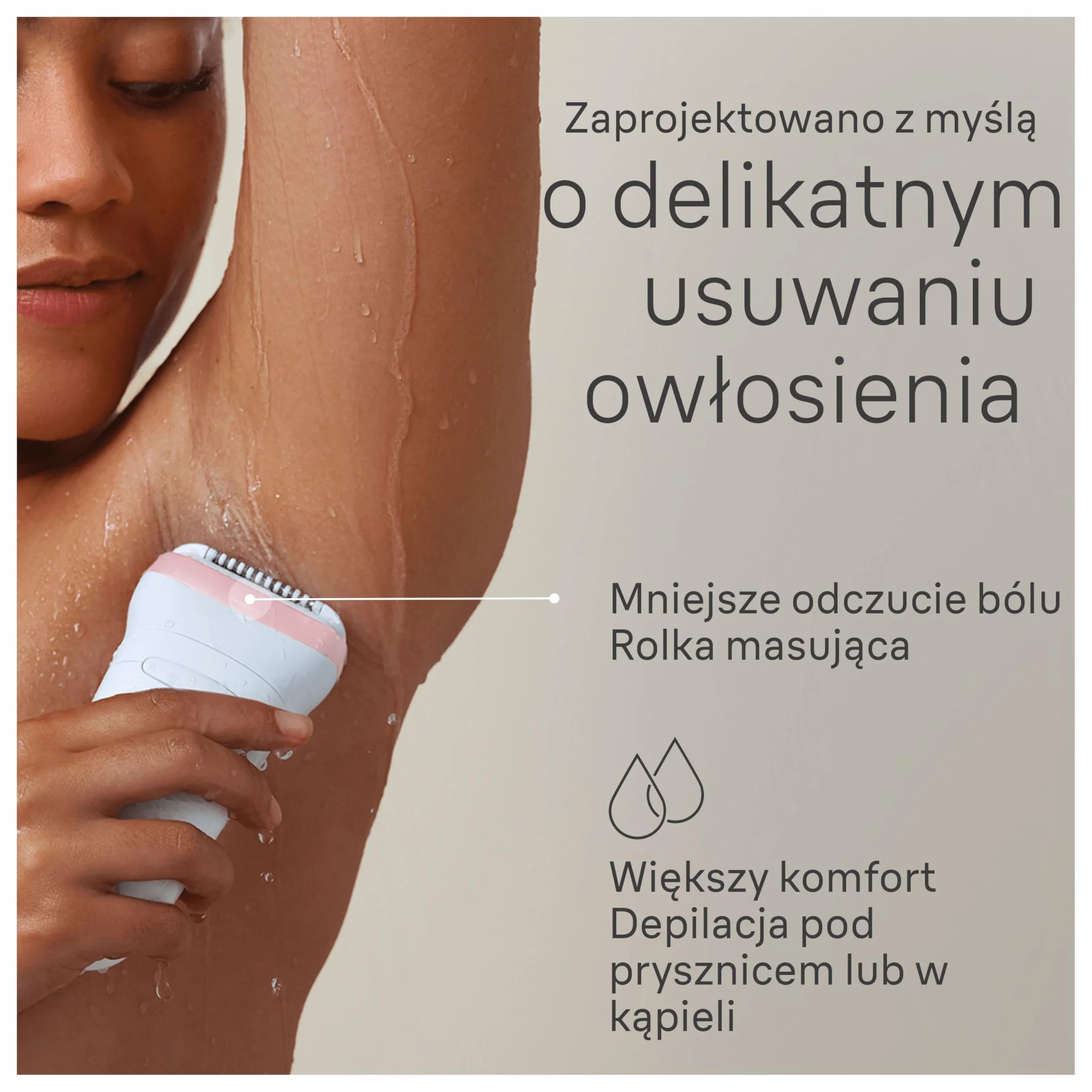 Braun Silk·Épil 7 7-000 Depilator z Szeroką Głowicą Do Łatwego Usuwania Włosów, Na Mokro i Na Sucho, Gładka Skóra Przez Długi Czas, Biały/Flamingo