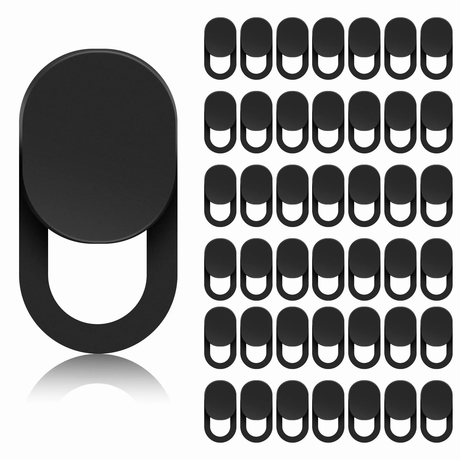 50 sztuk pokrowców na kamerę internetową, osłona na kamerę laptopa, cienkie suwaki, osłona aparatu do komputera, telefonu, tabletu, laptopa, ochrona prywatności (czarna)