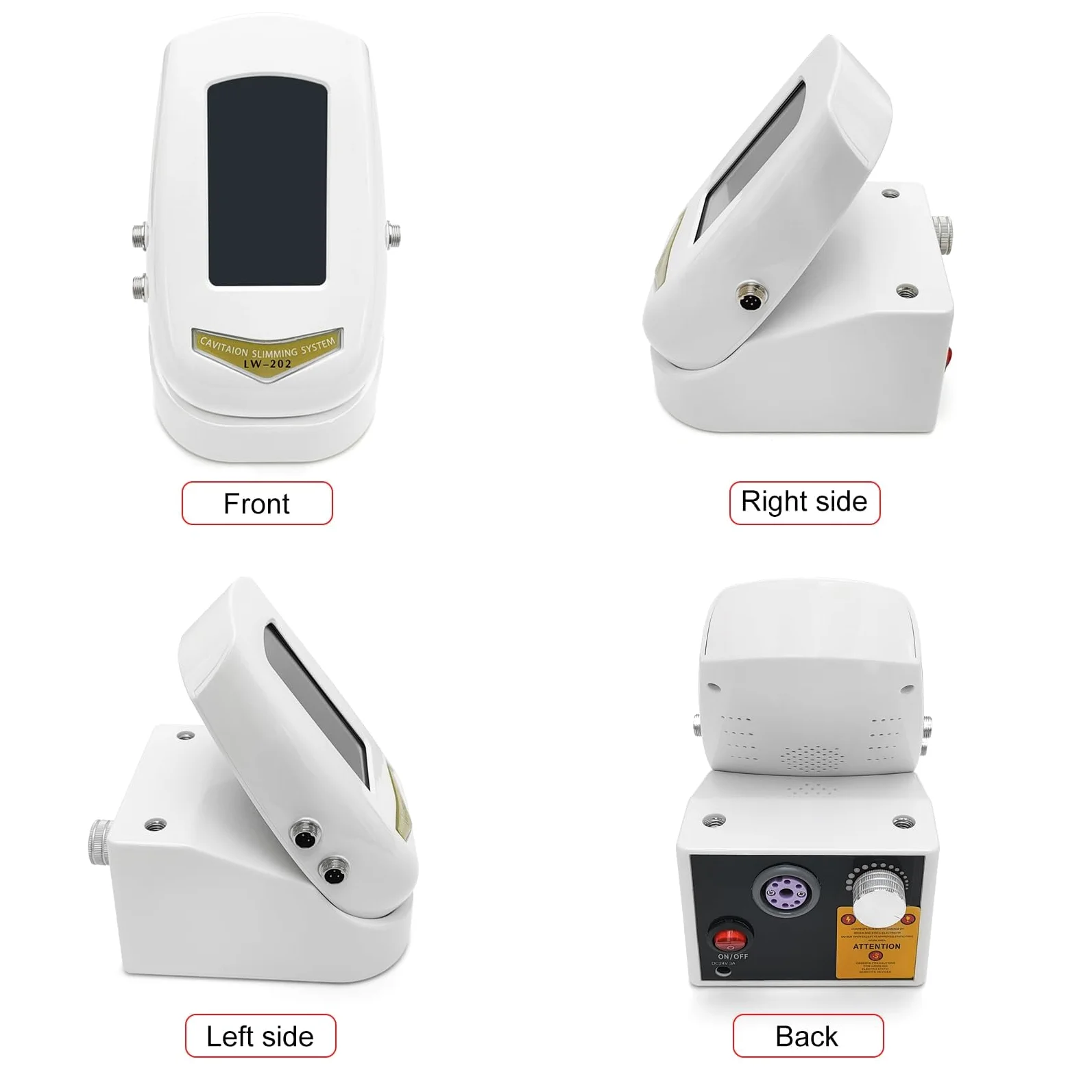 Body Shaper Beauty Machine - 4 w 1 RF kawitacja próżniowa wielobiegunowe urządzenie do pielęgnacji skóry, domowy masażer do ramion, talii i brzucha