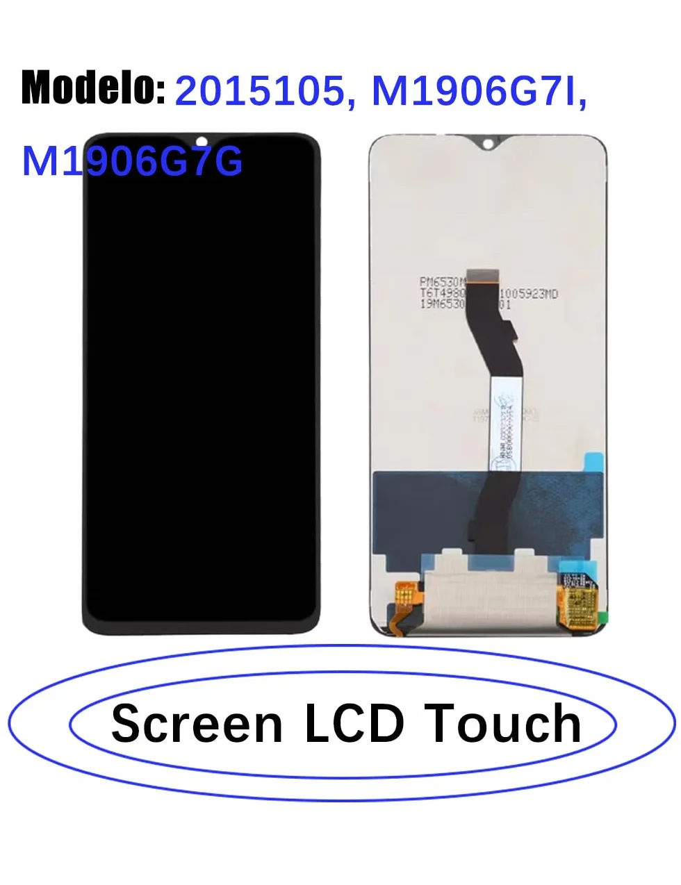 Zamiennik oryginalnego wyświetlacza do Redmi Note 8 Pro, 2015105 M1906G7I M1906G7G ekran LCD wyświetlacz dotykowy digitizer zestaw części naprawczych