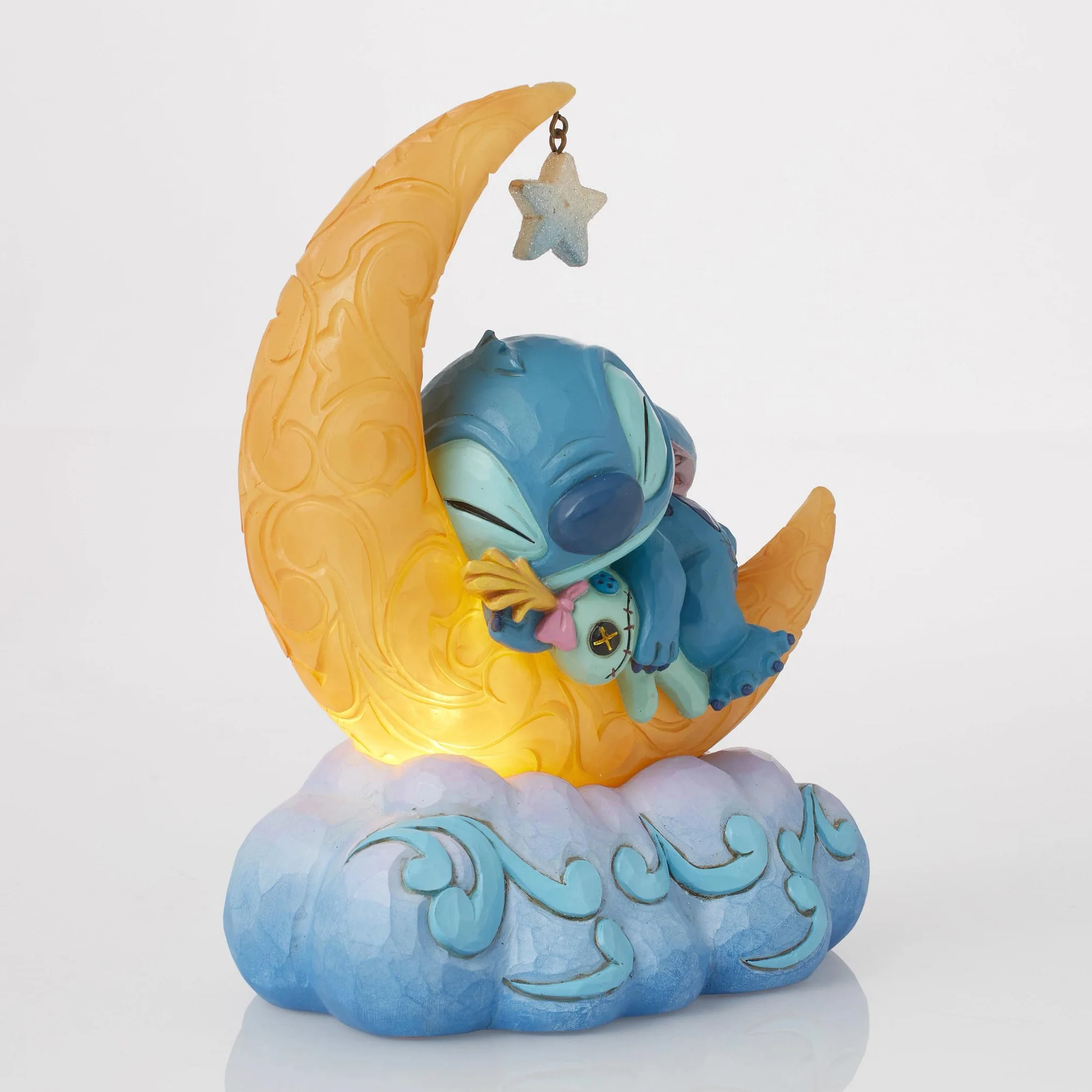 Disney Traditions Stitch and Scrump On Light Up Figurka Księżyca