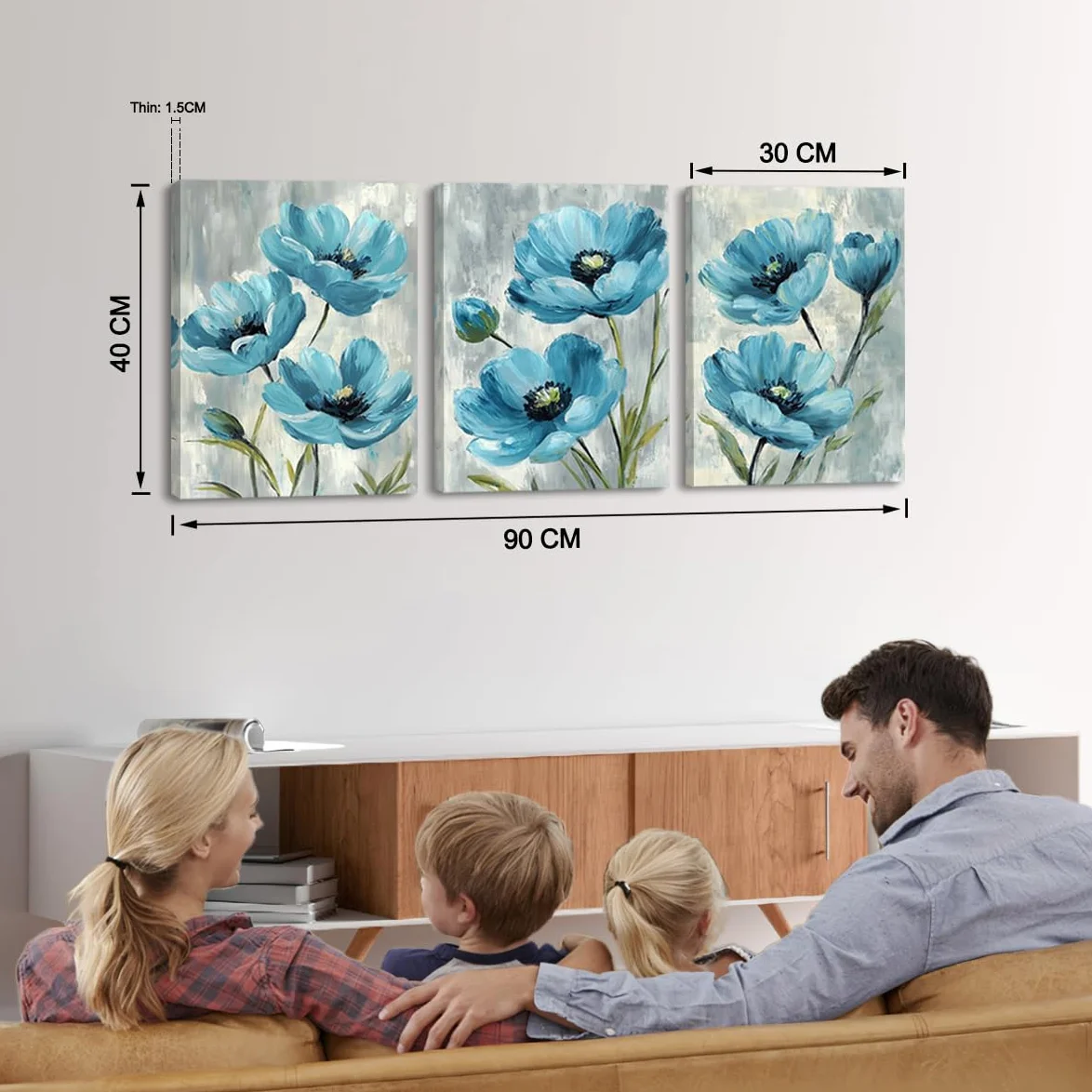 Piy Painting Kwiatowa Sztuka ścienna Na Płótnie, Romantyczne Obrazy Na Płótnie, Niebieski Obraz ścienny, Nowoczesne Dzieło Sztuki, Obraz Do Salonu, Pomieszczeń Wypoczynkowych I Sypialni