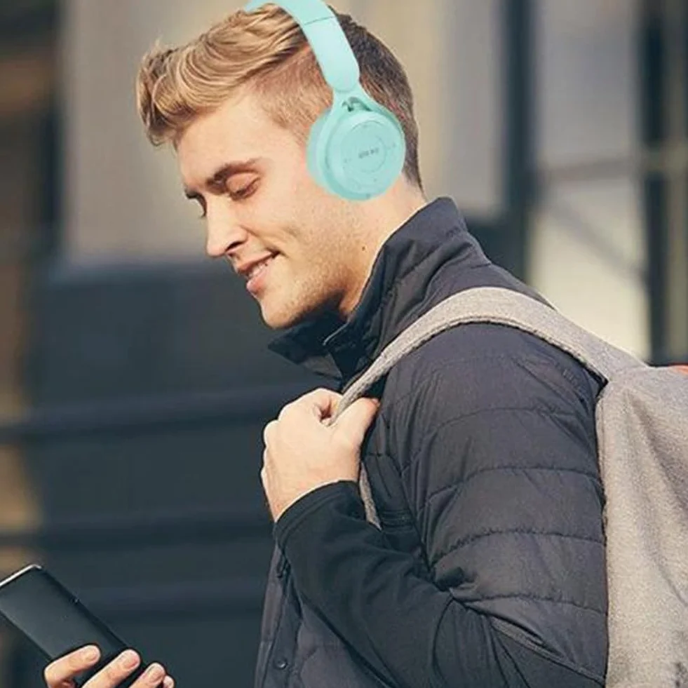 Opaska na głowę Bluetooth Y08 bezprzewodowy zestaw słuchawkowy Bluetooth przenośny składany zestaw słuchawkowy dla dzieci zielony