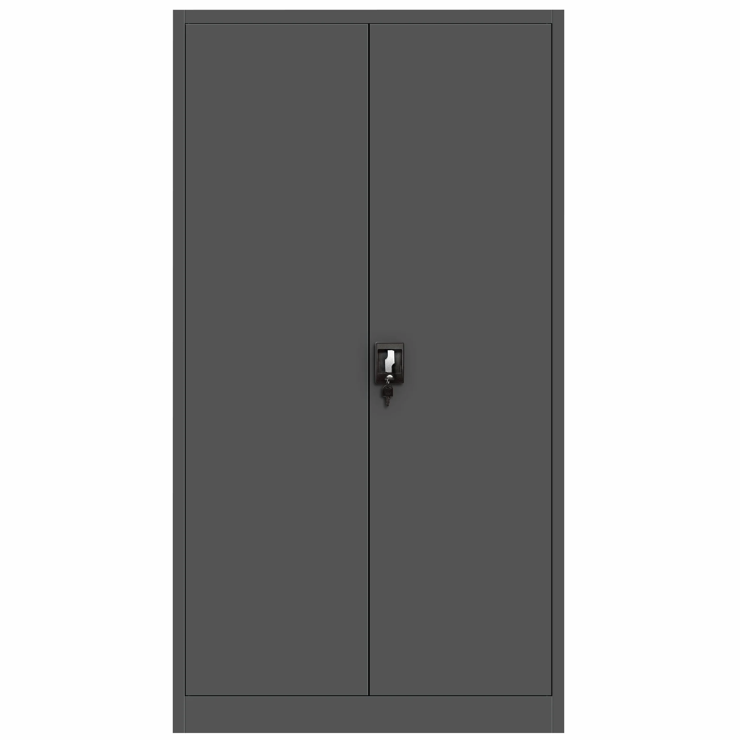 Zestaw 2 Szaf Aktowych Metalowych Stalowych 185x90x40 cm Antracytowy