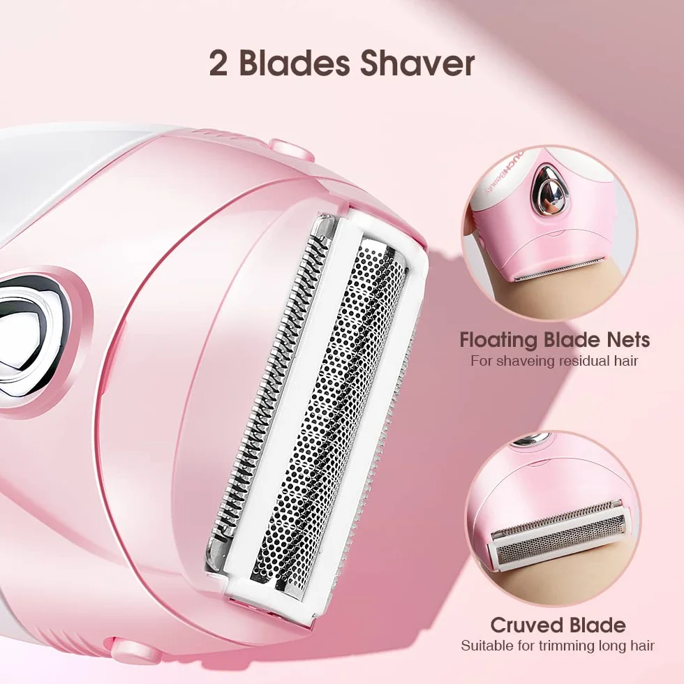 TOUCHBeauty AG-1459ADE elektryczna golarka damska, dlektryczna, trymer dla kobiet, do ciała, pod pachami, nogami i strefą bikini, Compact Lady Shaver AG-1459ADE