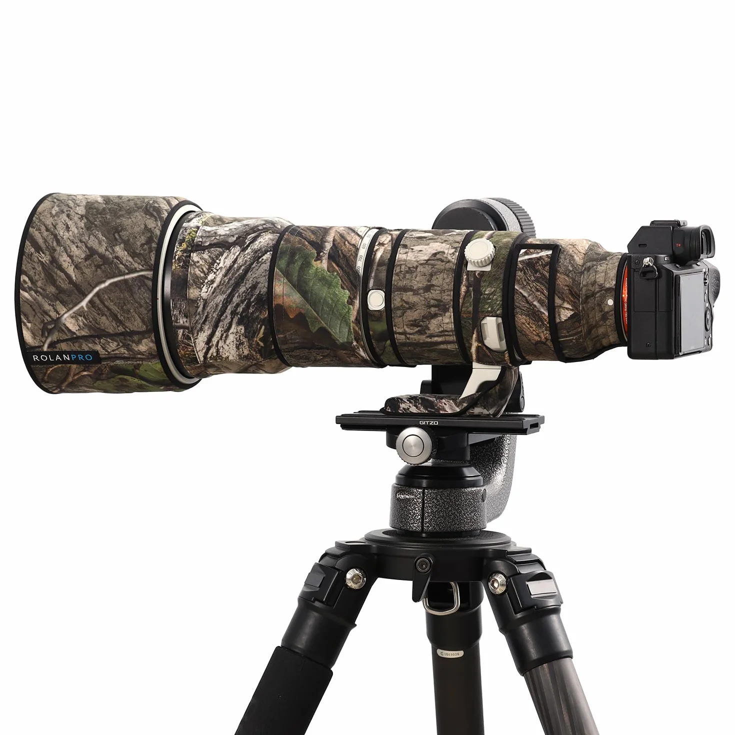 ROLANPRO Płaszcz kamuflażowy na obiektyw do Sony FE 400-800 mm F6.3-8 G OSS SEL400800G osłona przeciwdeszczowa osłona obiektywu pokrowiec ochronny pokrowiec ochronny - #31 brązowy dżungla moro