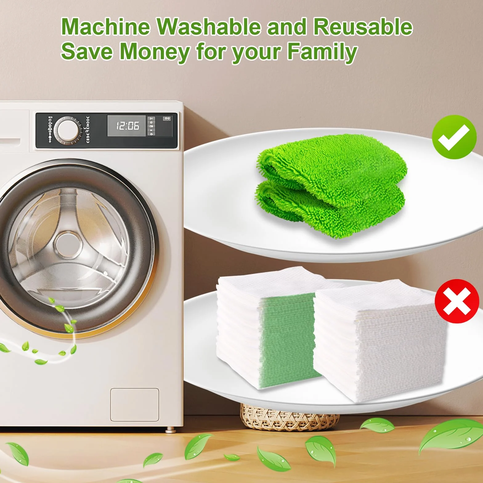 10 sztuk słuchawek z mikrofibry do Swiffer, 10 szt. Słuchawki z mikrofibry do Swiffer, ściereczka do mycia podłóg do mokrych i suchych zastosowań, ściereczki wielokrotnego użytku z mikrofibry