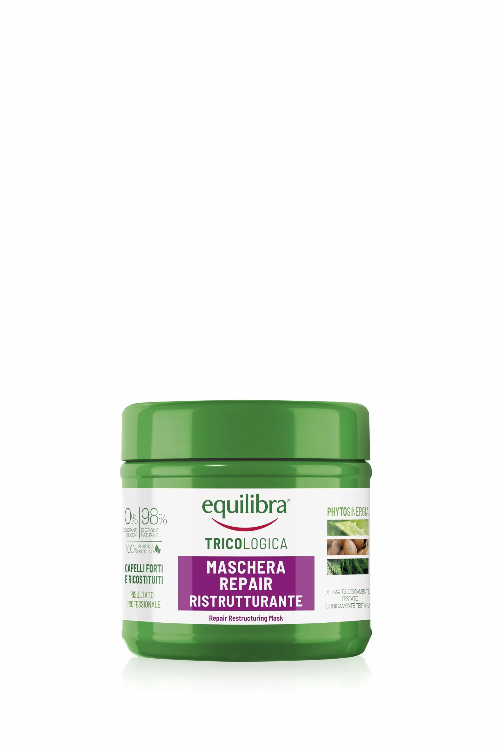 Equilibra Odbudowująca maska do włosów, regenerująca, z olejem kokosowym i keratyną roślinną, 250 ml