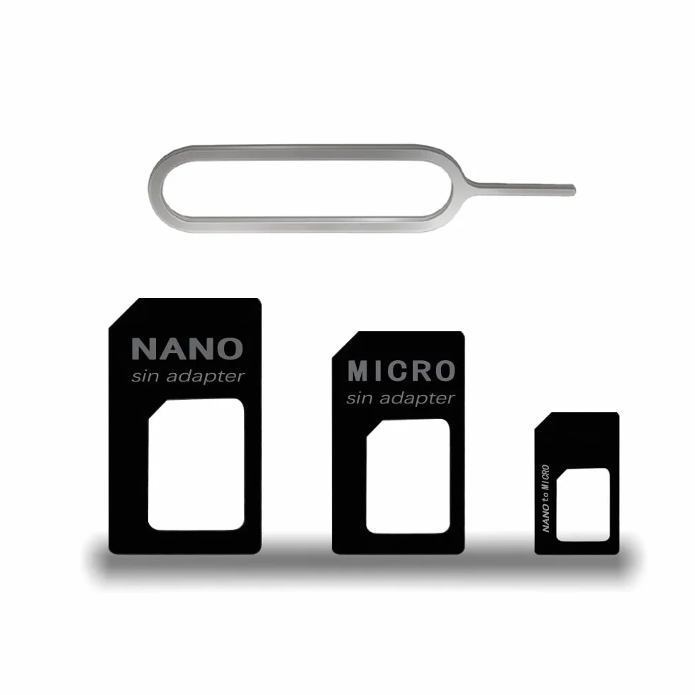 CCLKHY 3 w 1 zestaw adapterów Nano SIM, zestaw adapterów Nano-SIM, adapter karty SIM z wypychaczem SIM, kompatybilny ze smartfonem