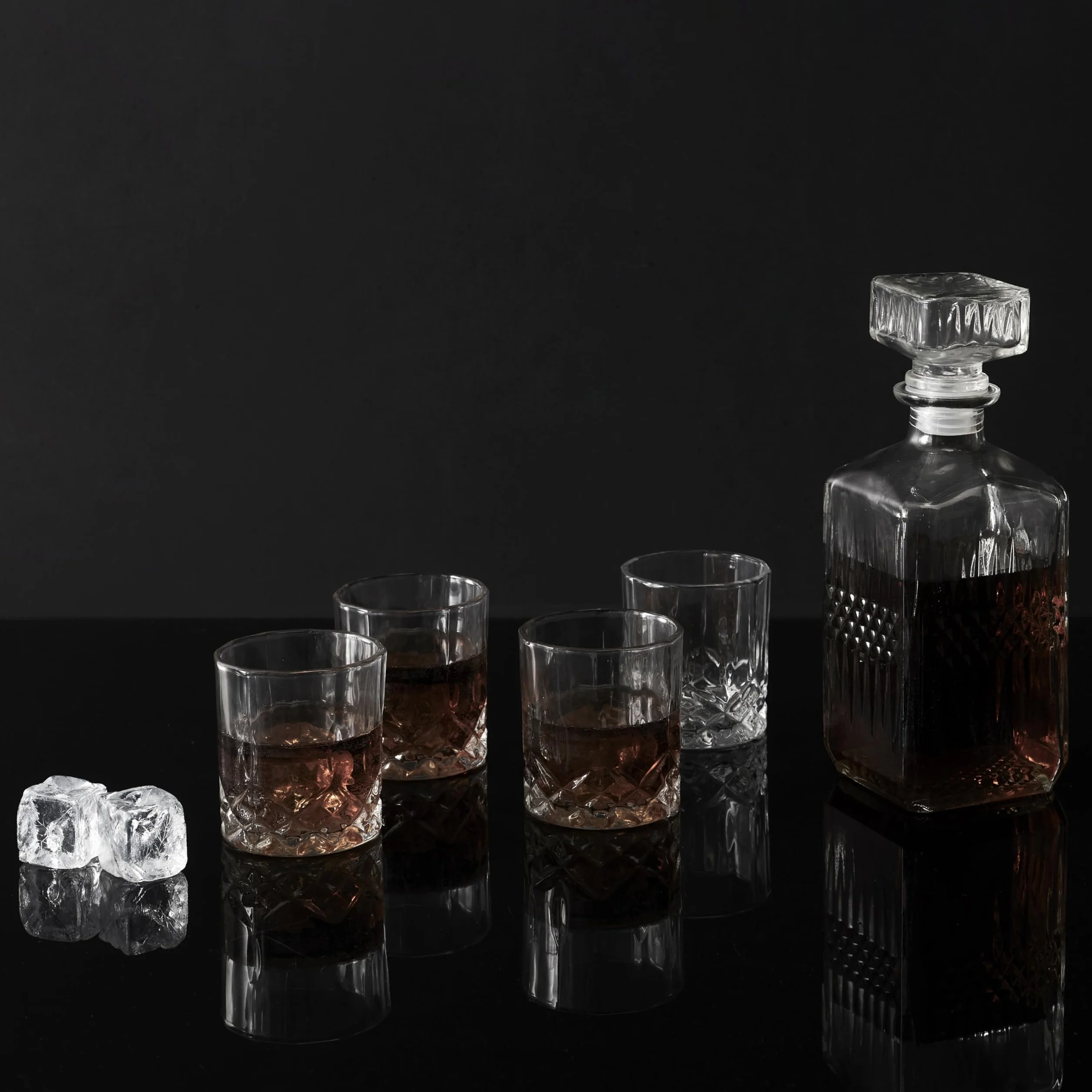 Saveur & D Gustation Botella Zestaw do Whisky, Szkło, Przezroczysty, 5 Elementów