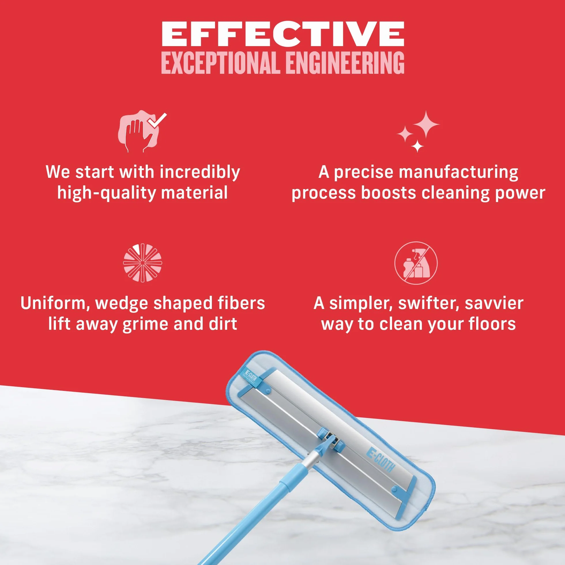 E-Cloth Deep Clean Mop, mikrofibra, niebieski, 1 sztuka