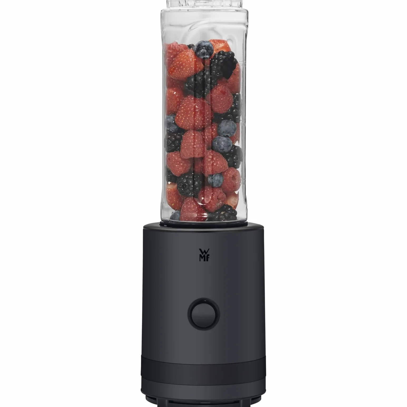 WMF Küchenminis Smoothie-to-go, mikser stojący 300 W, stal nierdzewna, czarny, 0,6 l