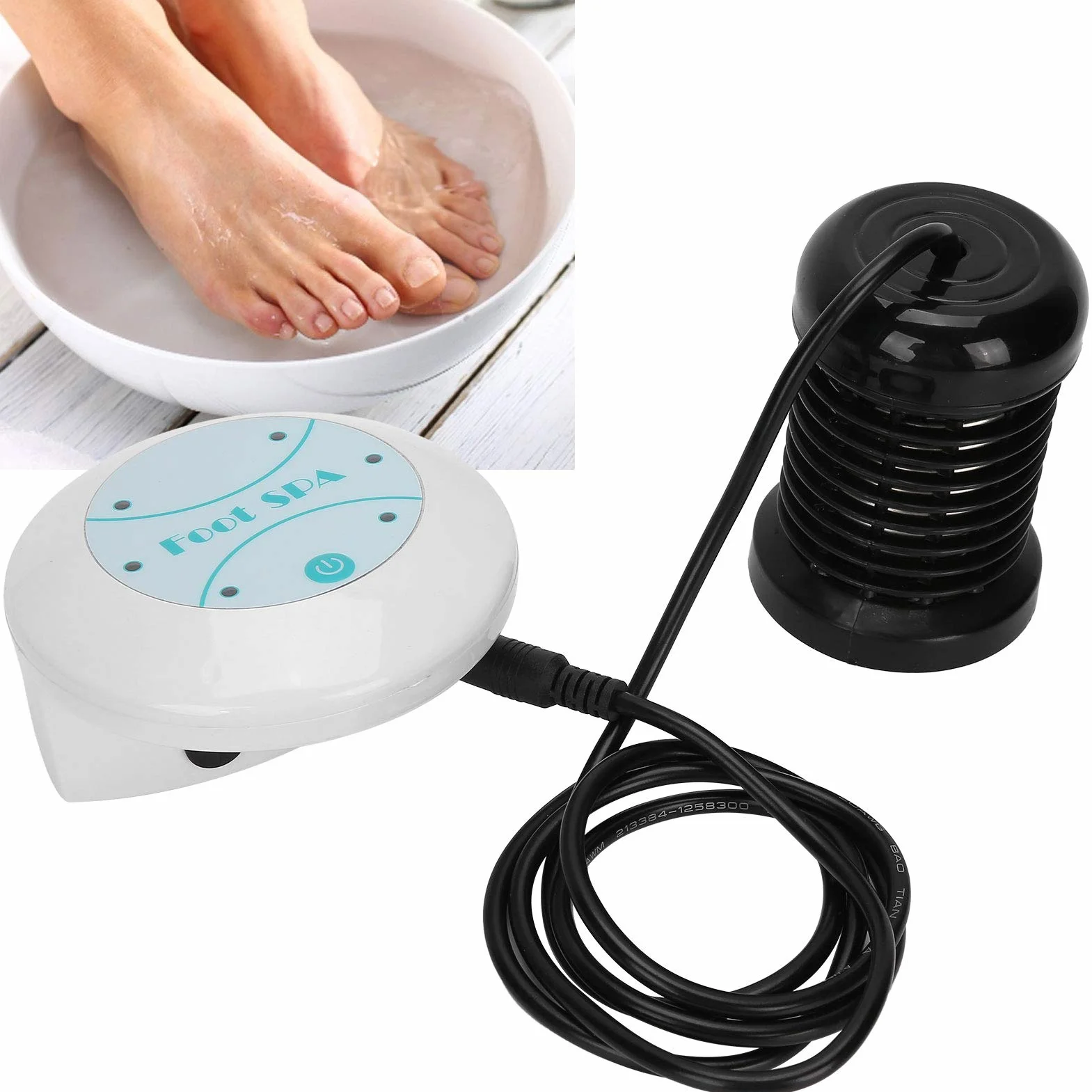 Ionic Foot Bath Machine, Mała Profesjonalna Maszyna do Detoksykacji do Kąpieli Stóp Przenośna Maszyna do Oczyszczania Stóp Spa Detox Health Care Urządzenie do Kąpieli Stóp do(Wtyczka UE)