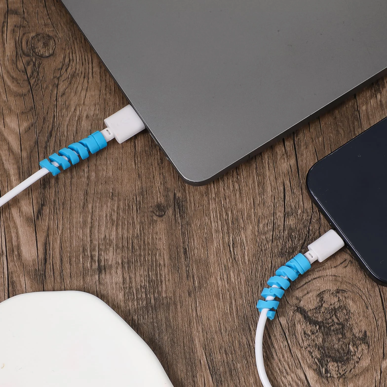 32 szt. ochraniaczy na kabel do ładowania, kolorowy ochraniacz na ładowarkę do telefonu, silikonowy elastyczny ochraniacz na przewód do ładowarki, elastyczne kable oszczędzające do wszystkich