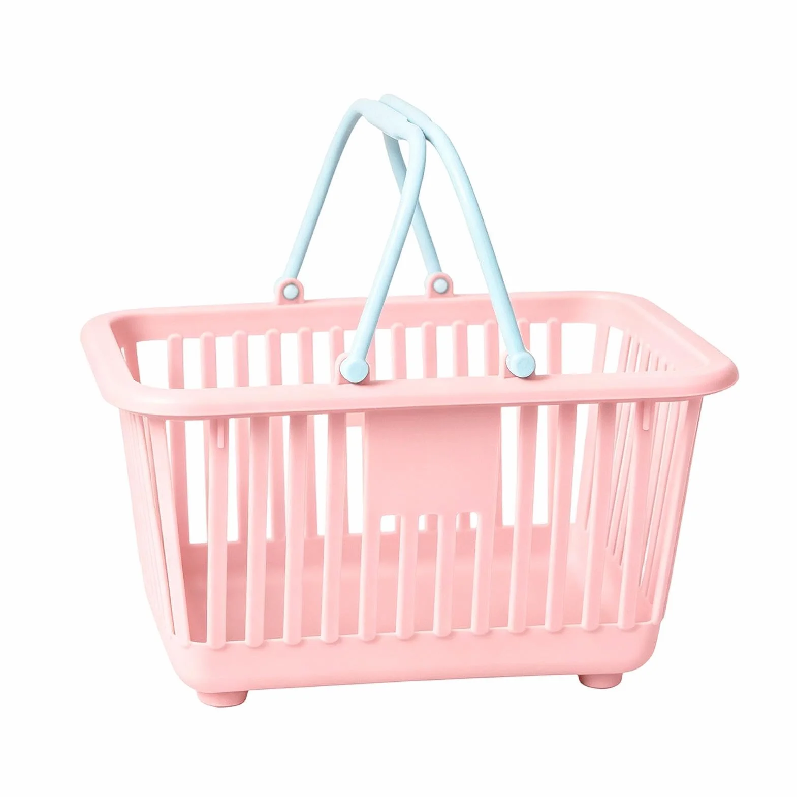 Mini koszyk na zakupy, przenośny organizer do przechowywania na biurku, splot ze składanym uchwytem, kosz do przenoszenia do domu, biura, kuchni, do przechowywania zabawek, 13 x 16 x 8 cm