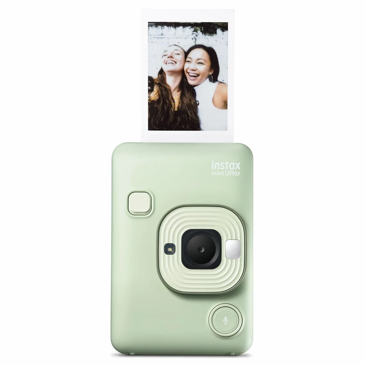 INSTAX mini LiPlay hybrydowy aparat natychmiastowy z tylnym wyświetlaczem LCD o przekątnej 2,7 cala, gniazdem kart Micro SD, ładowaniem przez USB-C, kolor Matcha Green, film sprzedawany osobno