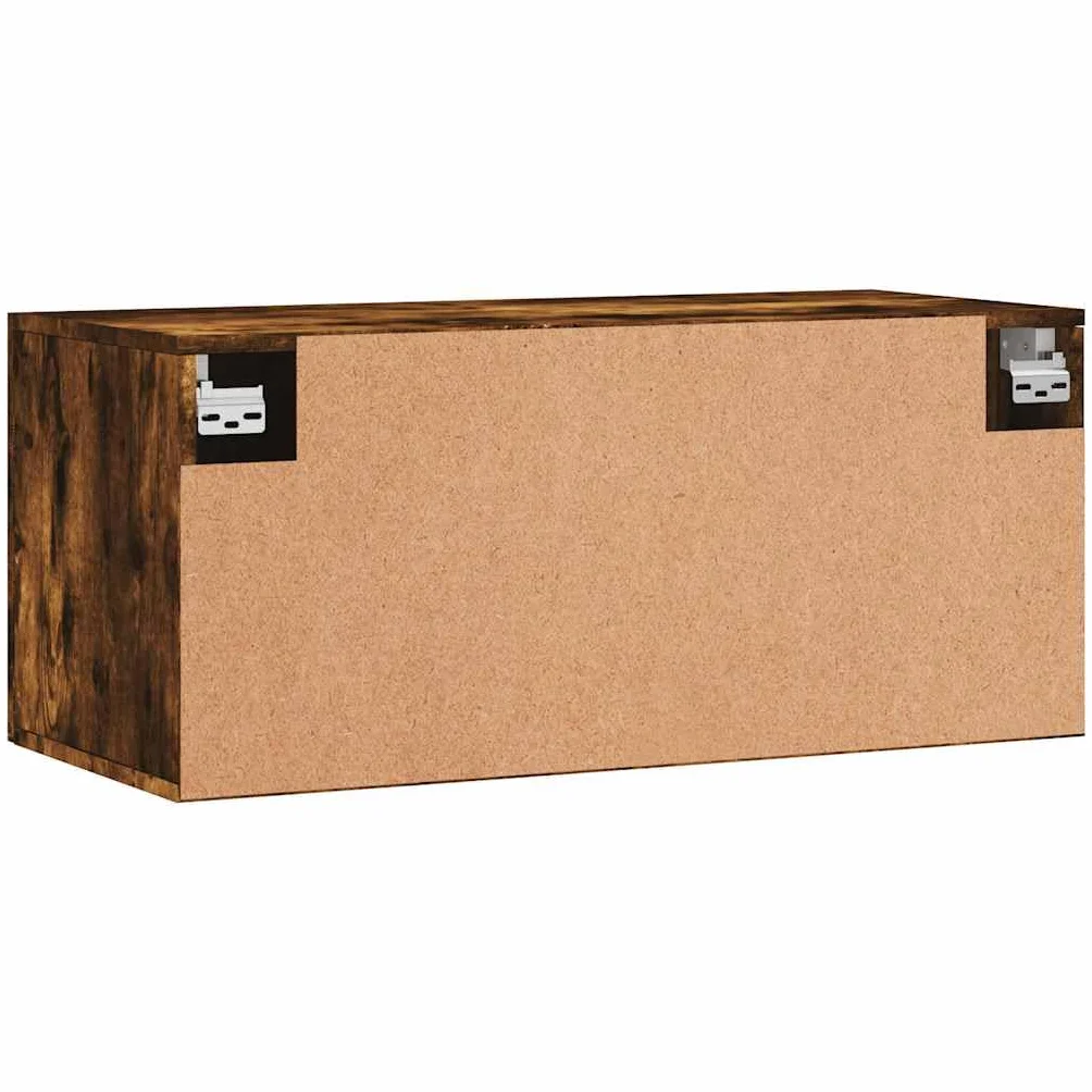vidaXL Szafka wisząca przydymiony dąb 80x36,5x35 cm