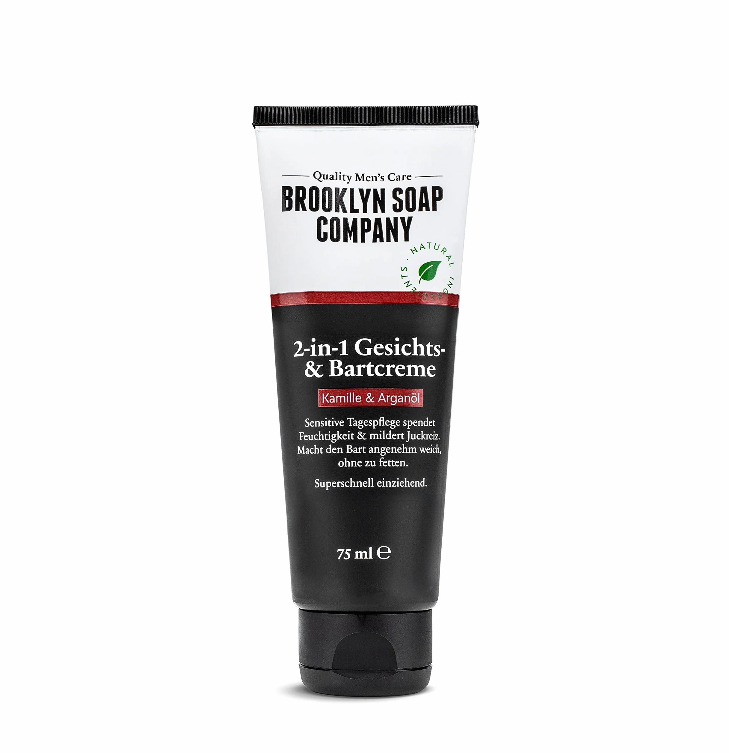 Krem do brody i twarzy (75 ml) · 2 w 1 do pielęgnacji brody Brooklyn SOAP COMPANY · alternatywa dla olejku do brody lub balsamu do brody · Miększy 3-dniowy zarost i mniej swędzenia brody ✓
