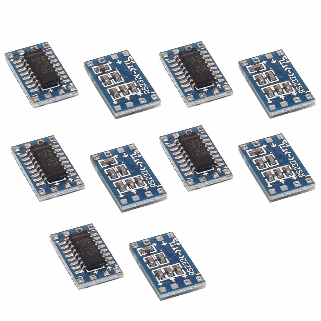 Hailege 10 szt. Mini RS232 do TTL MAX3232 do konwertera poziomu TTL Serial Converter Board RS232 do TTL Serial