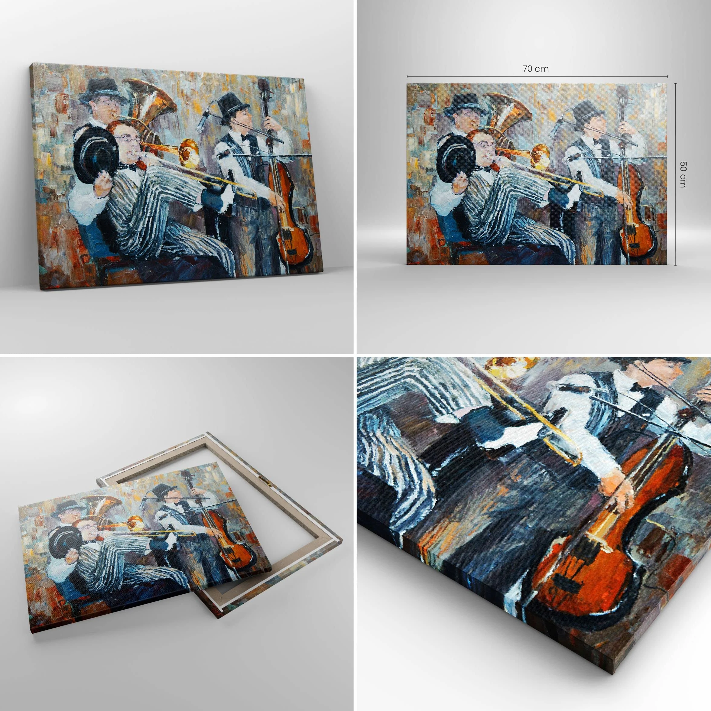 ARTTOR Obraz na płótnie jazz muzyka 70x50cm Dekoracja ścienna