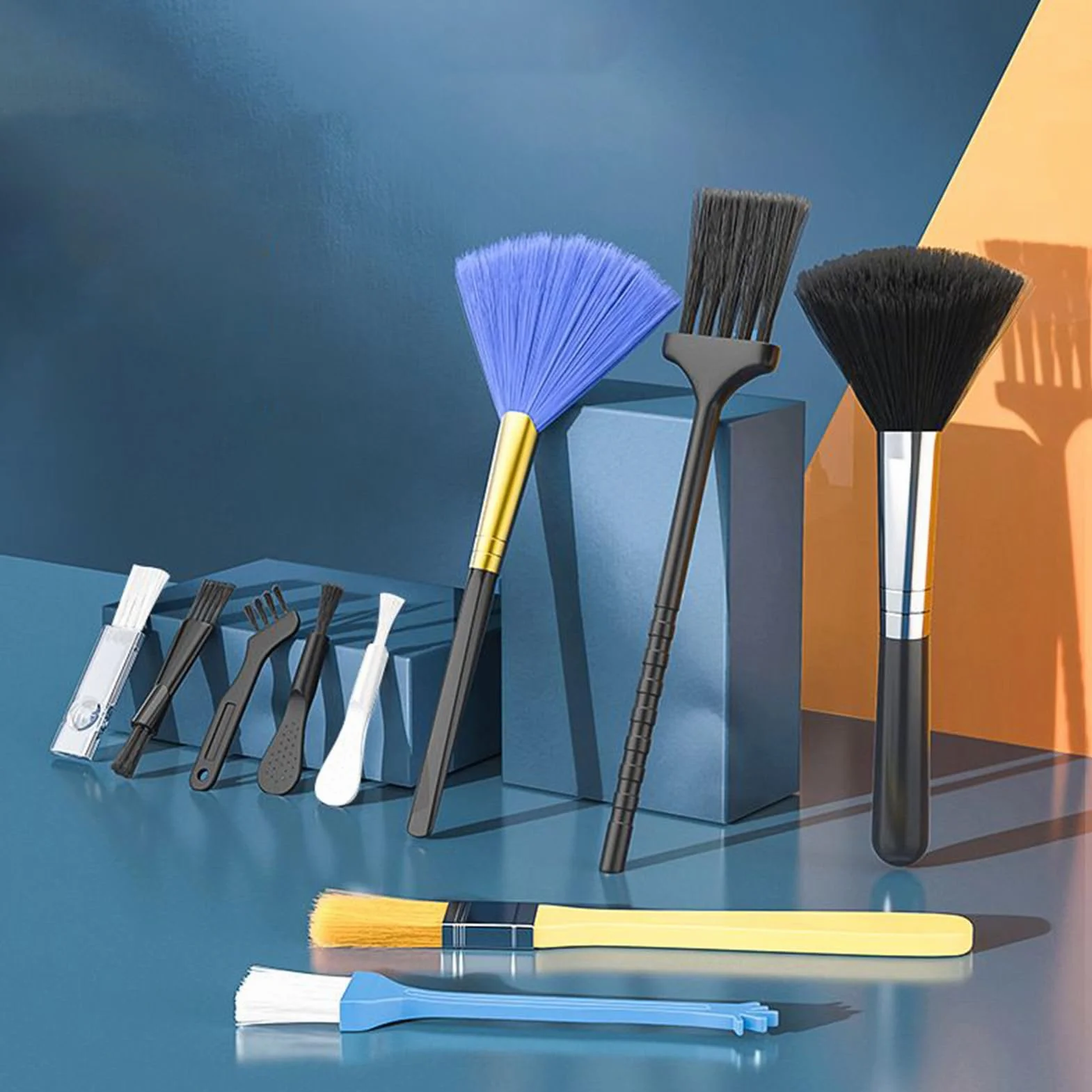 Keyboard Cleaning Kit, Computer Cleaner Brush Set, Portable Multi-Purpose Dust Remover, Detailing Cleaning Tool for Console, Mousepad, Phone, Tablet, Travel, Home, Work Desk