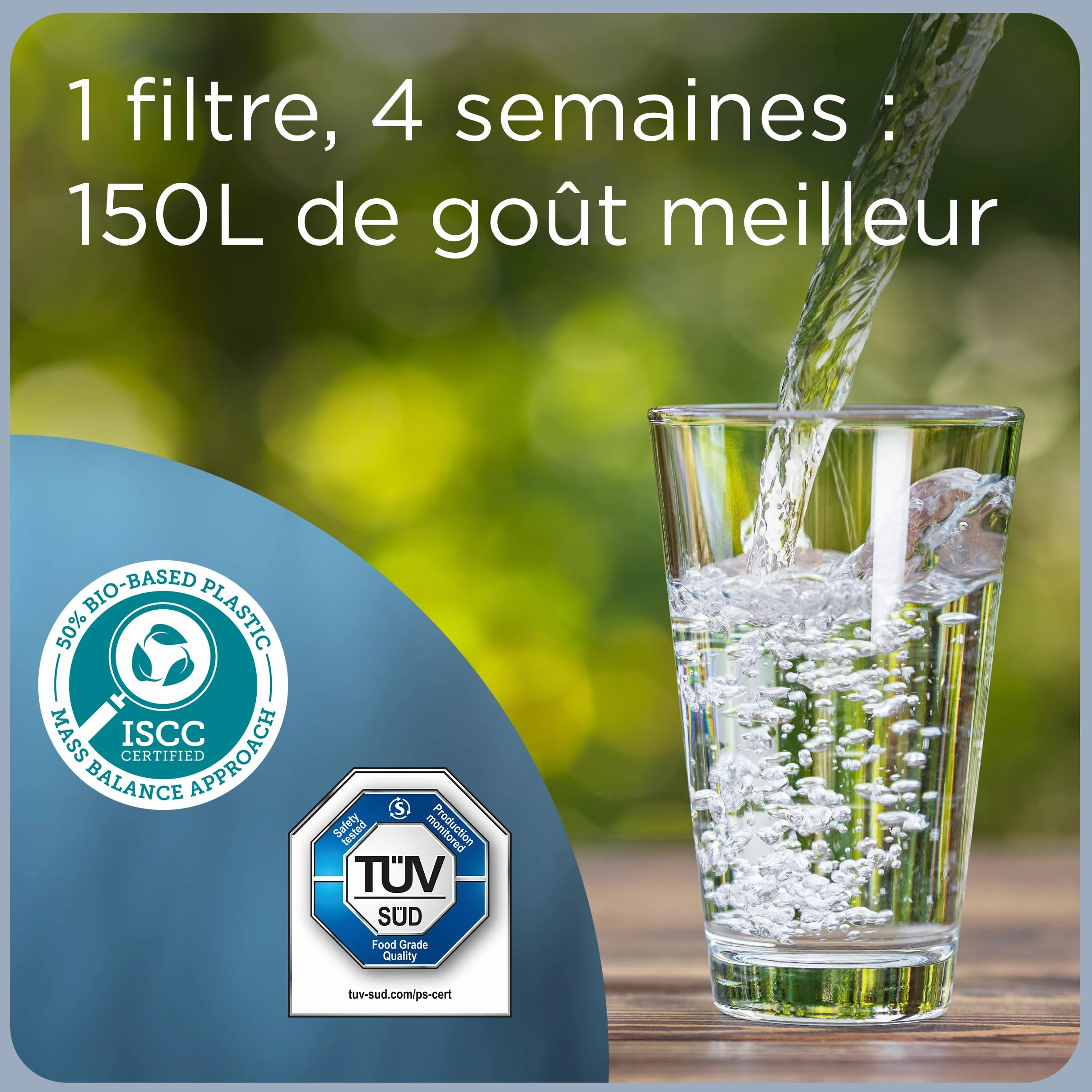 BRITA Szklany dzbanek filtrujący Glass 2,5 l z 3 filtrami MAXTRA PRO Pure Performance redukującymi chlor, kamień, PFAS i metale