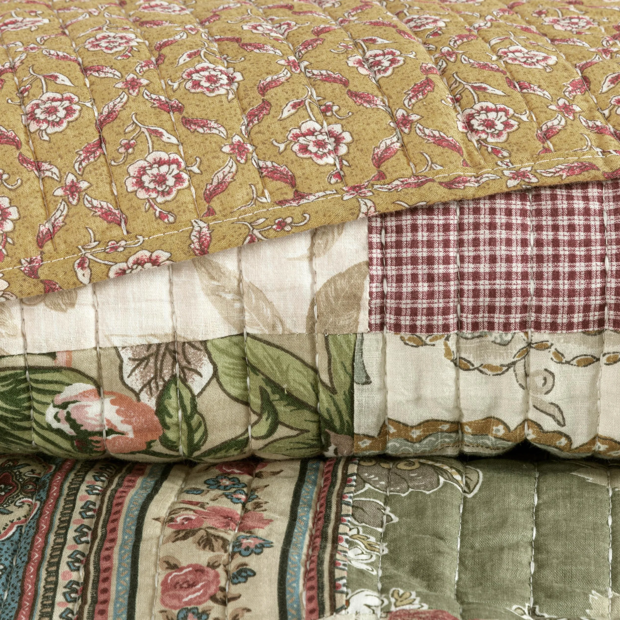 Chezmoi Collection Kołdra Patchworkowa 100% Bawełniana Queen